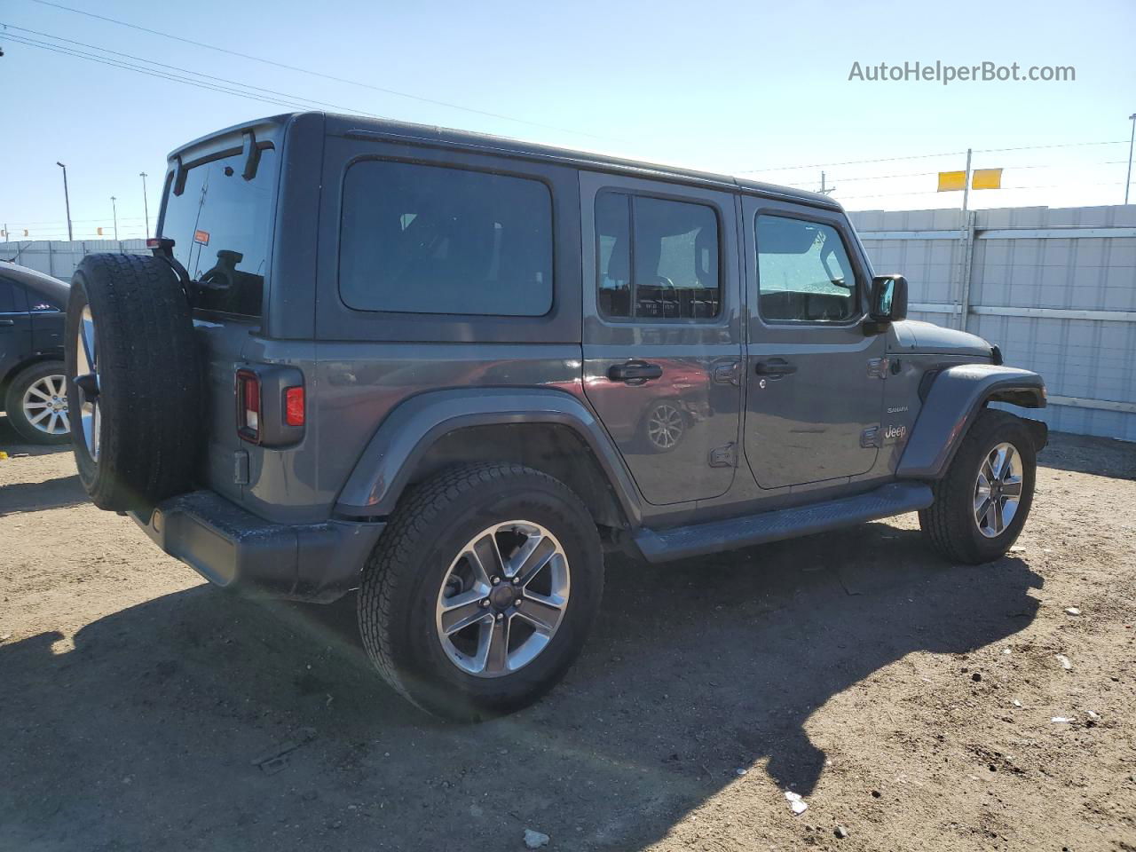 2019 Jeep Wrangler Unlimited Sahara Угольный vin: 1C4HJXEN8KW688486