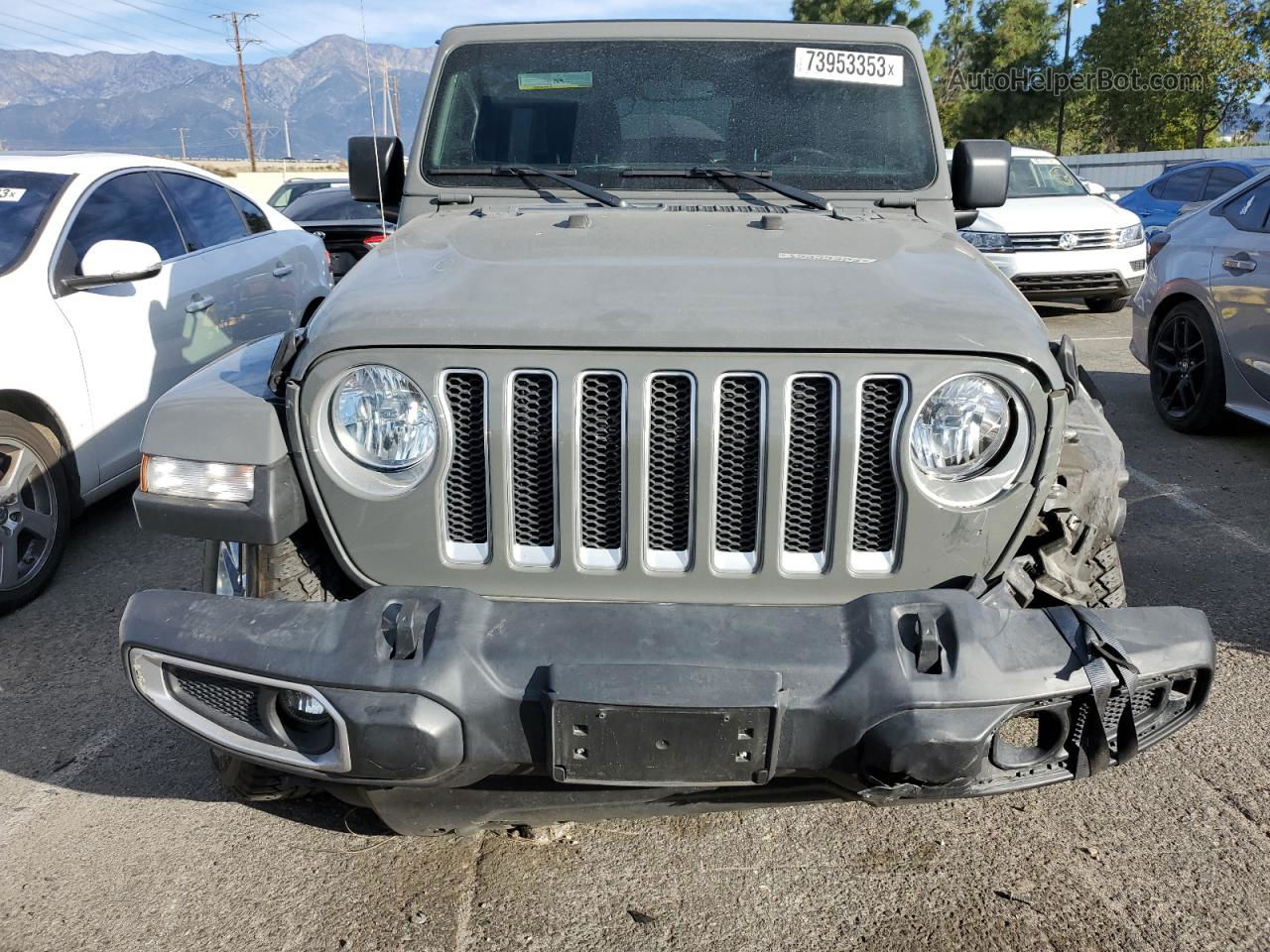 2019 Jeep Wrangler Unlimited Sahara Gray vin: 1C4HJXENXKW521031