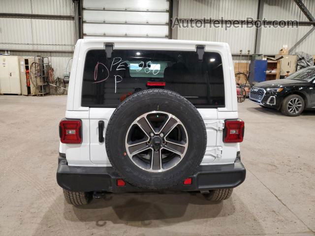 2023 Jeep Wrangler Sahara White vin: 1C4HJXENXPW543036