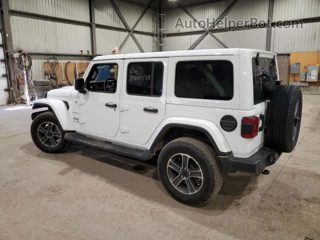 2023 Jeep Wrangler Sahara White vin: 1C4HJXENXPW543036