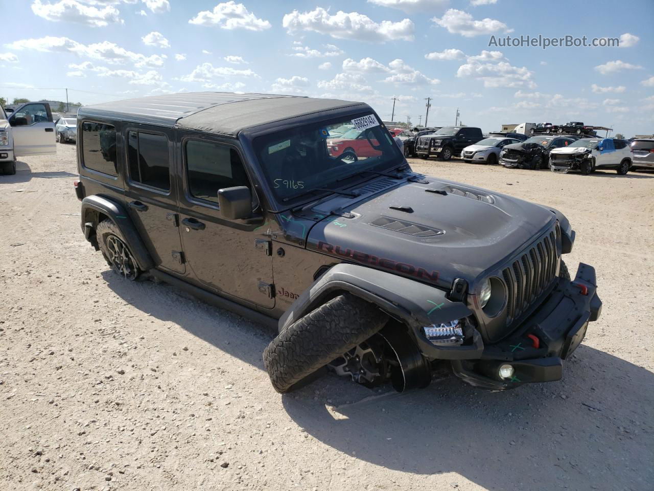 2019 Jeep Wrangler Unlimited Rubicon Gray vin: 1C4HJXFG1KW676003