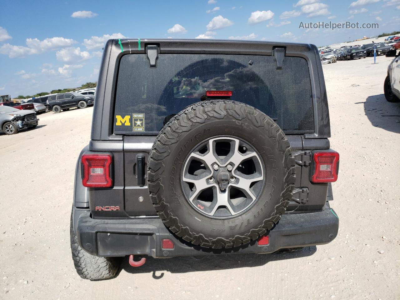 2019 Jeep Wrangler Unlimited Rubicon Gray vin: 1C4HJXFG1KW676003