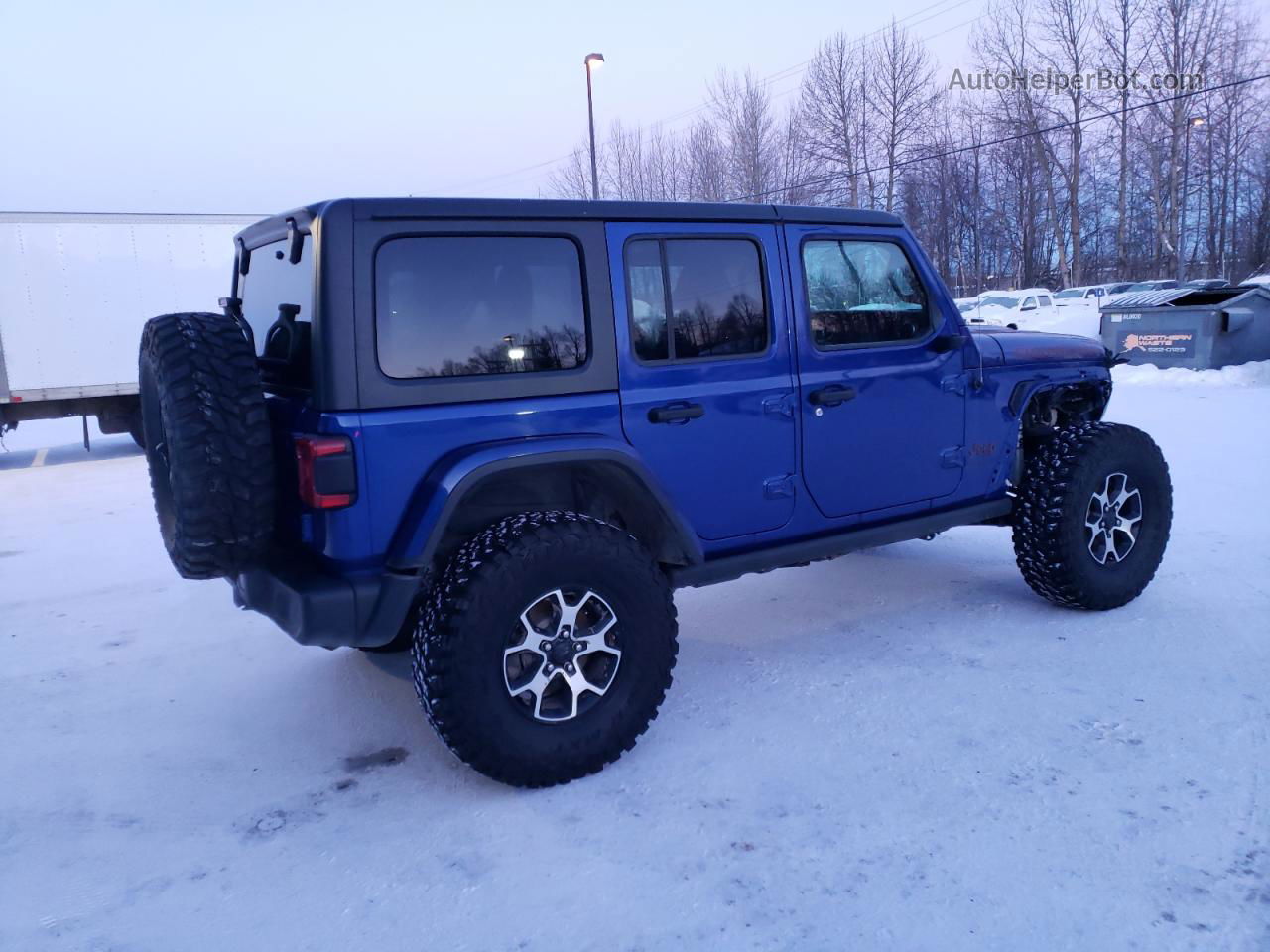 2019 Jeep Wrangler Unlimited Rubicon Blue vin: 1C4HJXFG2KW665625