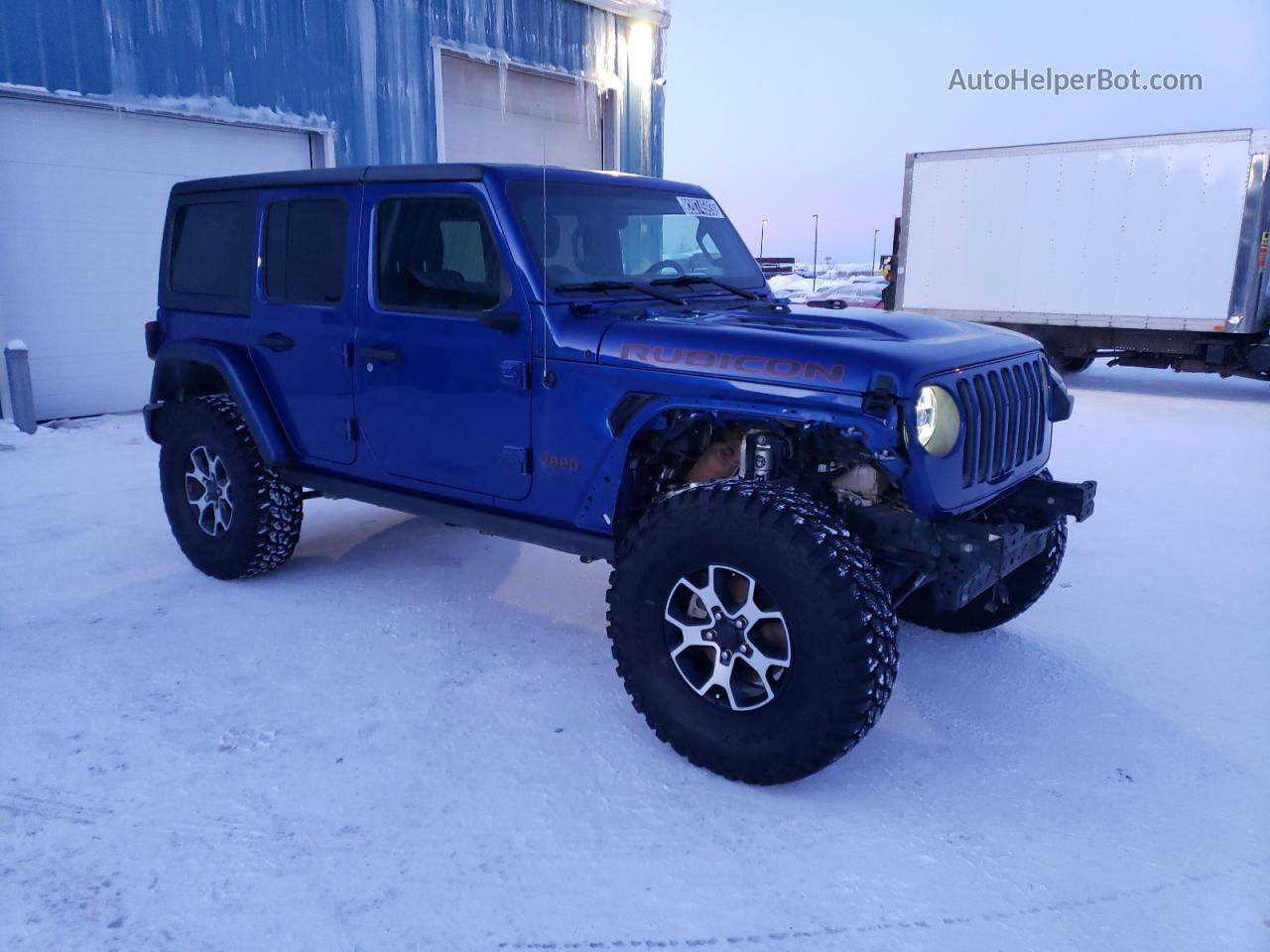 2019 Jeep Wrangler Unlimited Rubicon Blue vin: 1C4HJXFG2KW665625