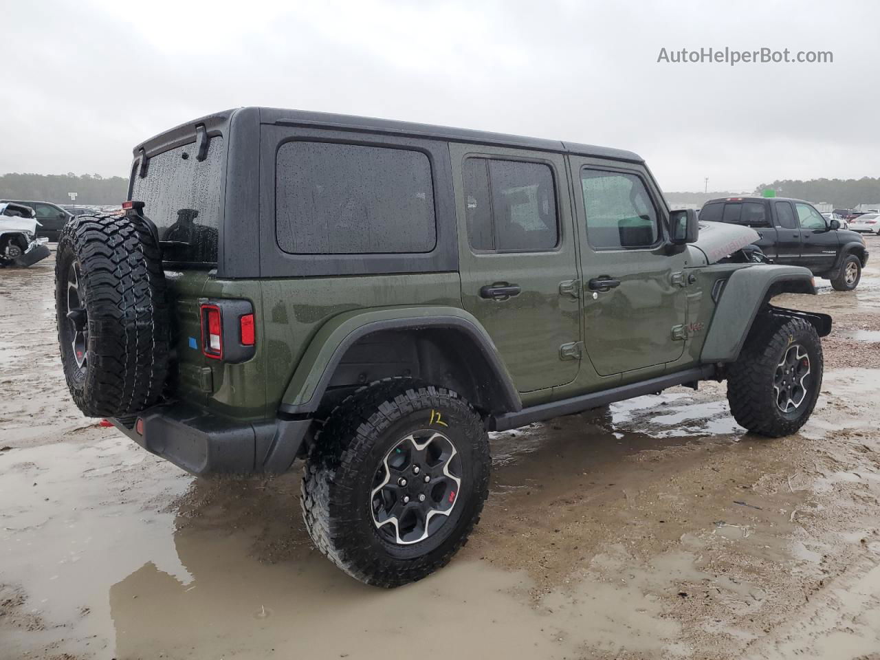 2023 Jeep Wrangler Rubicon Green vin: 1C4HJXFG2PW596233