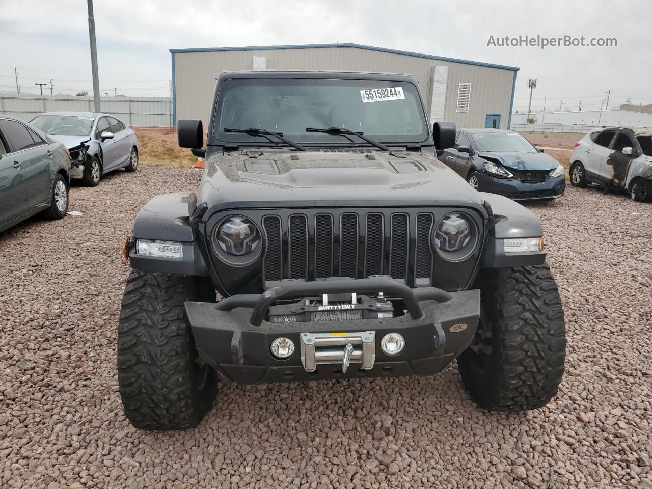 2019 Jeep Wrangler Unlimited Rubicon Черный vin: 1C4HJXFG4KW516164