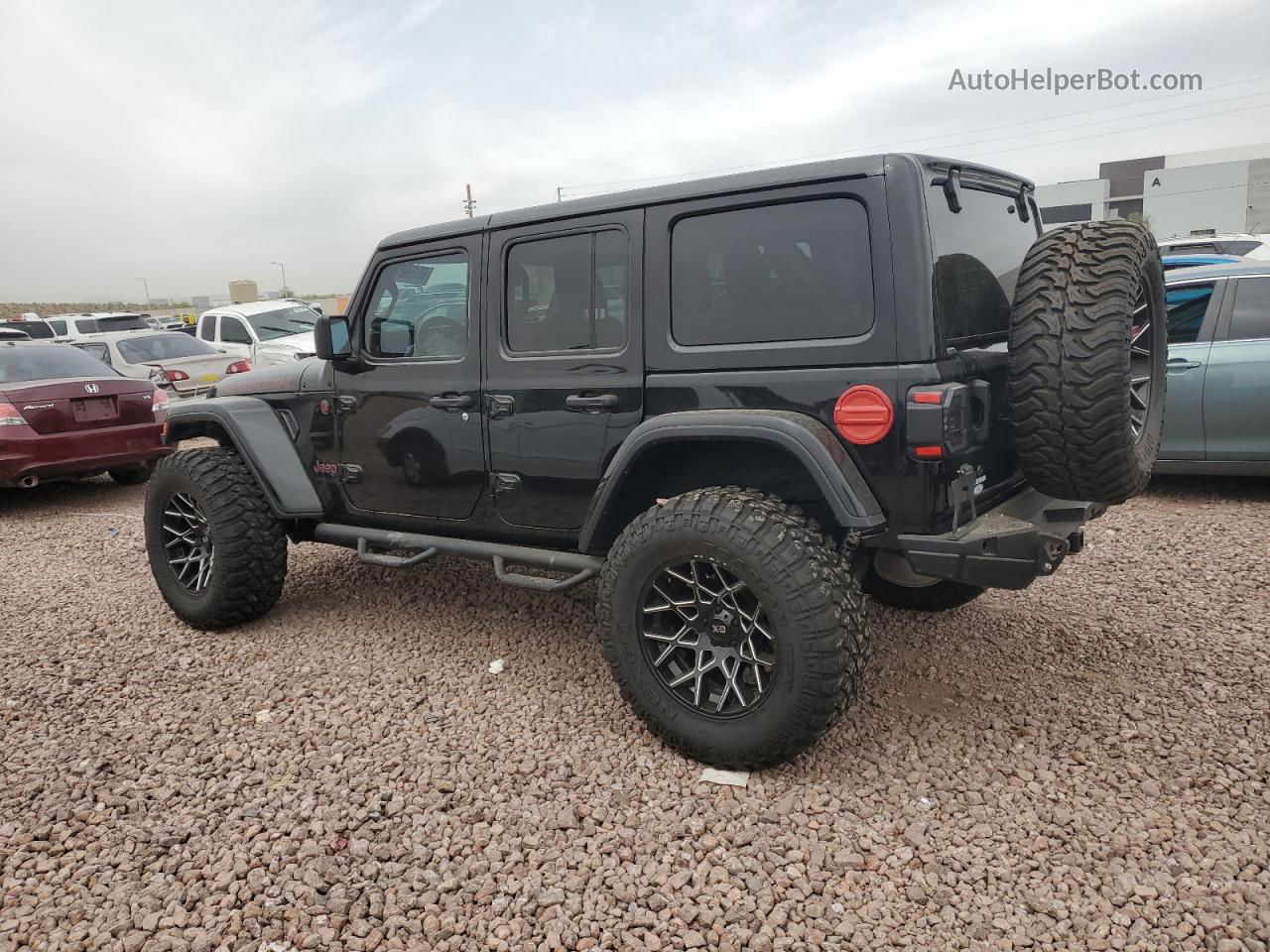 2019 Jeep Wrangler Unlimited Rubicon Black vin: 1C4HJXFG4KW516164