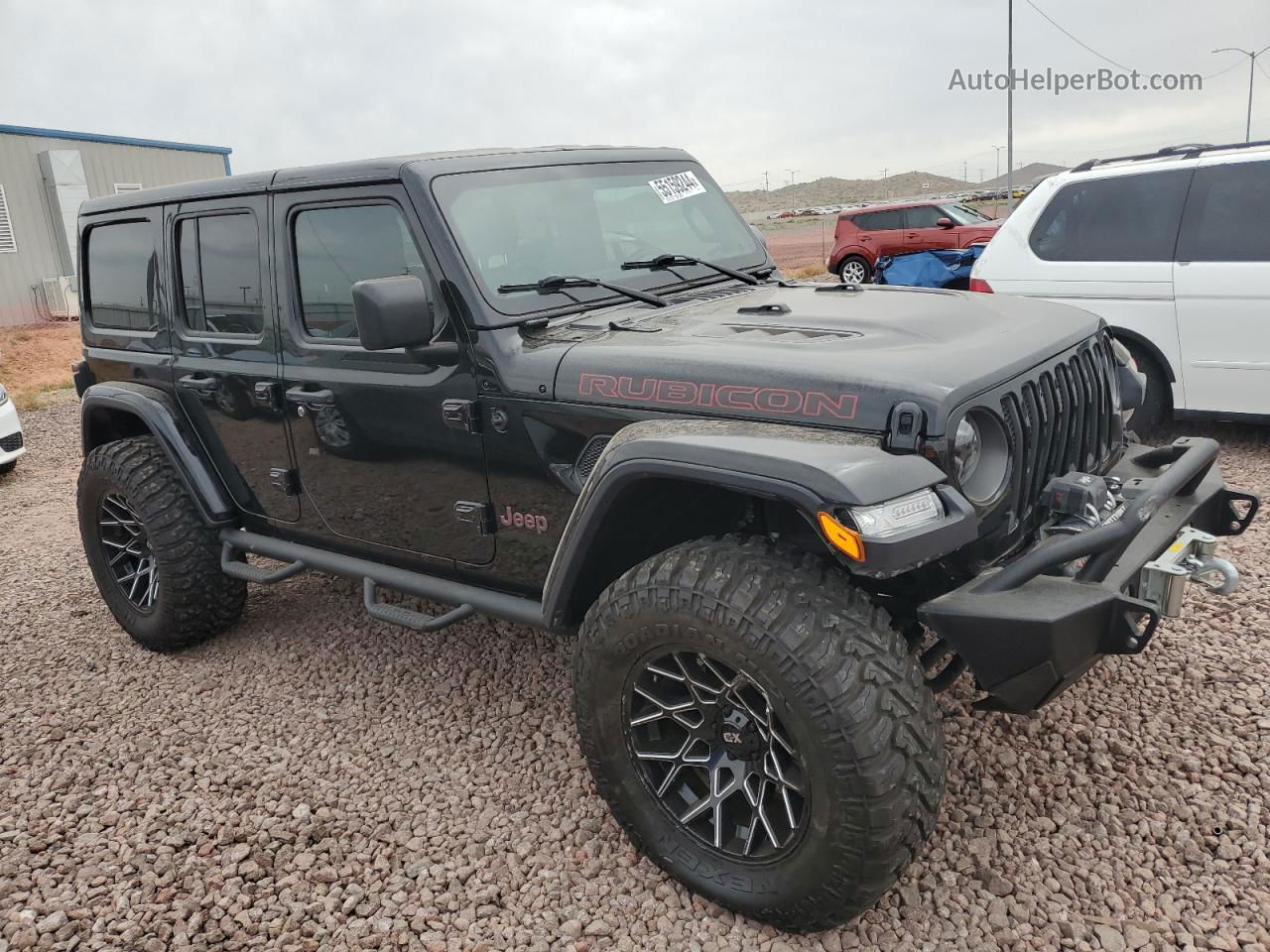 2019 Jeep Wrangler Unlimited Rubicon Черный vin: 1C4HJXFG4KW516164