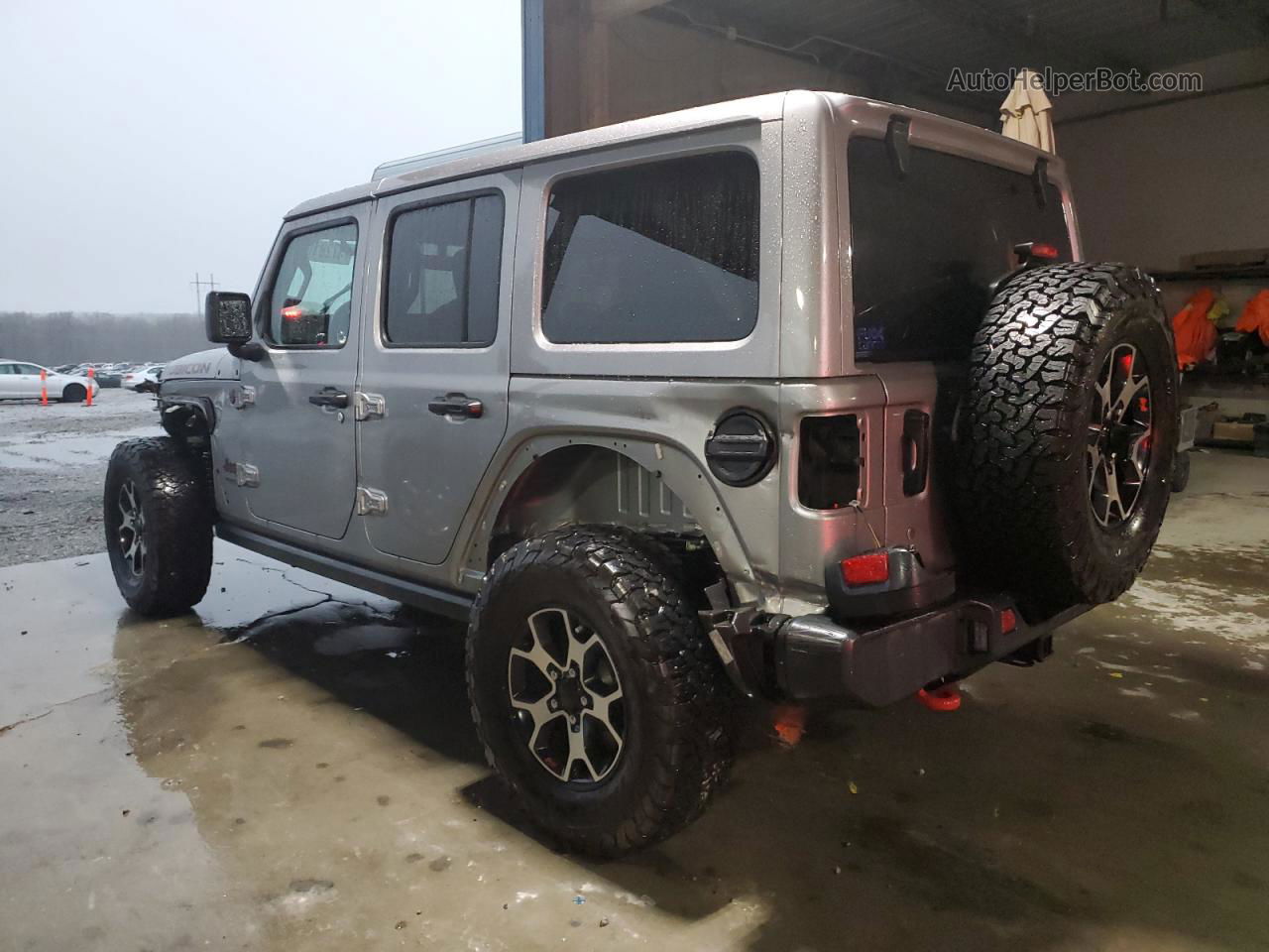 2019 Jeep Wrangler Unlimited Rubicon Silver vin: 1C4HJXFG4KW657462