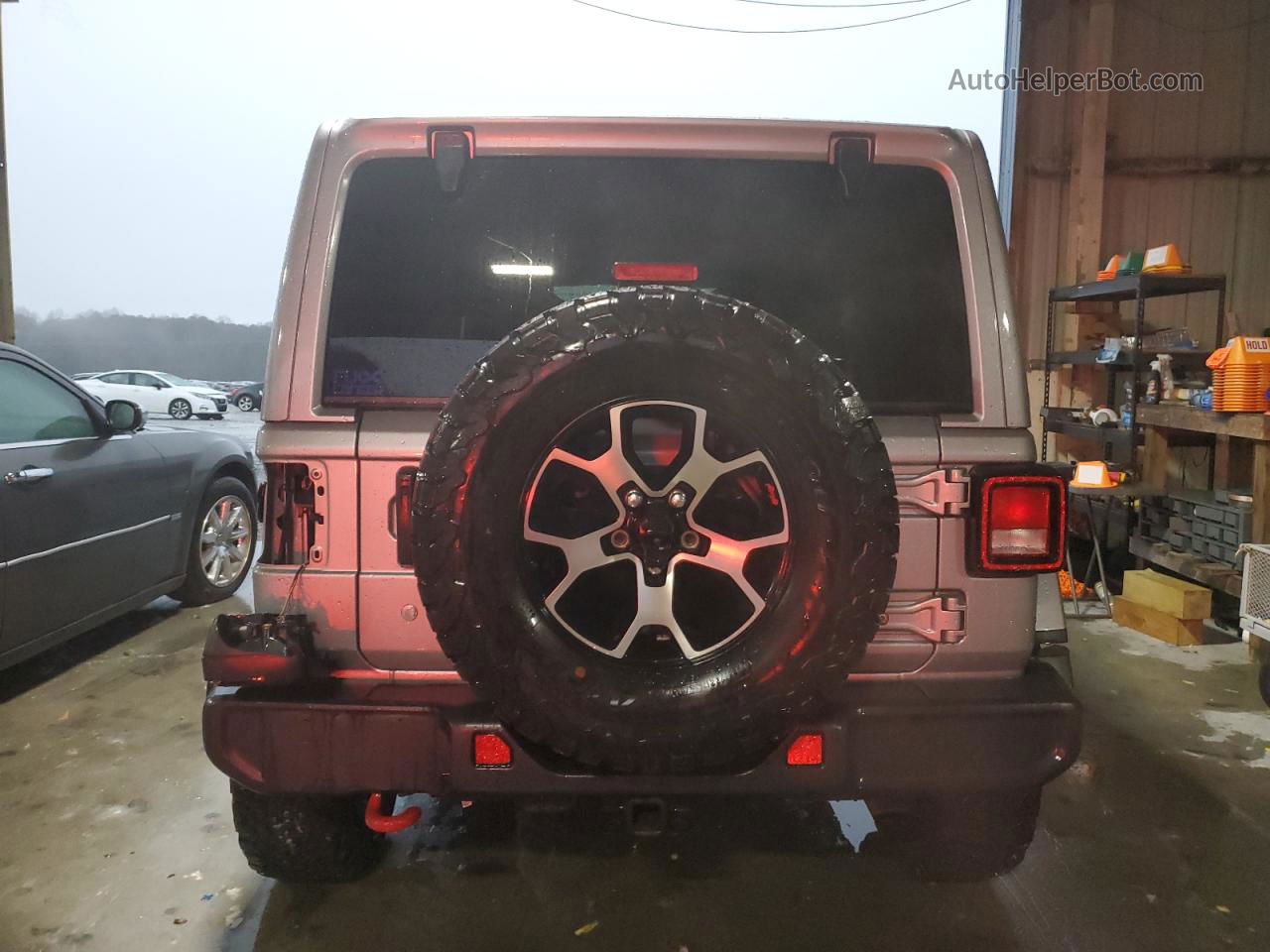 2019 Jeep Wrangler Unlimited Rubicon Silver vin: 1C4HJXFG4KW657462