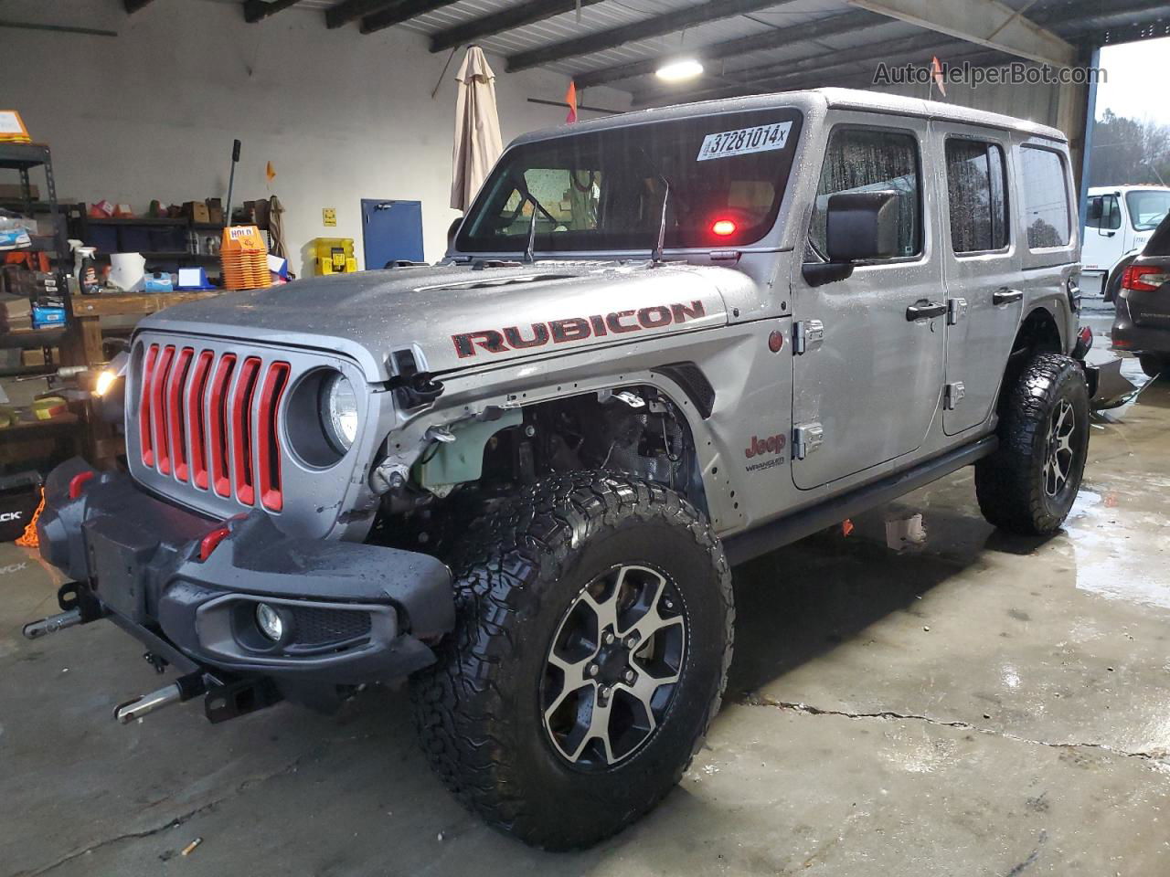 2019 Jeep Wrangler Unlimited Rubicon Silver vin: 1C4HJXFG4KW657462