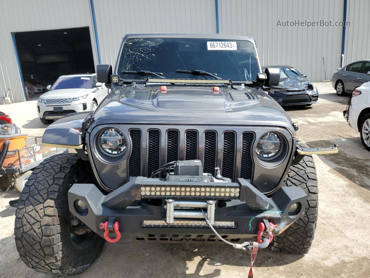 2019 Jeep Wrangler Unlimited Rubicon Gray vin: 1C4HJXFG5KW575272