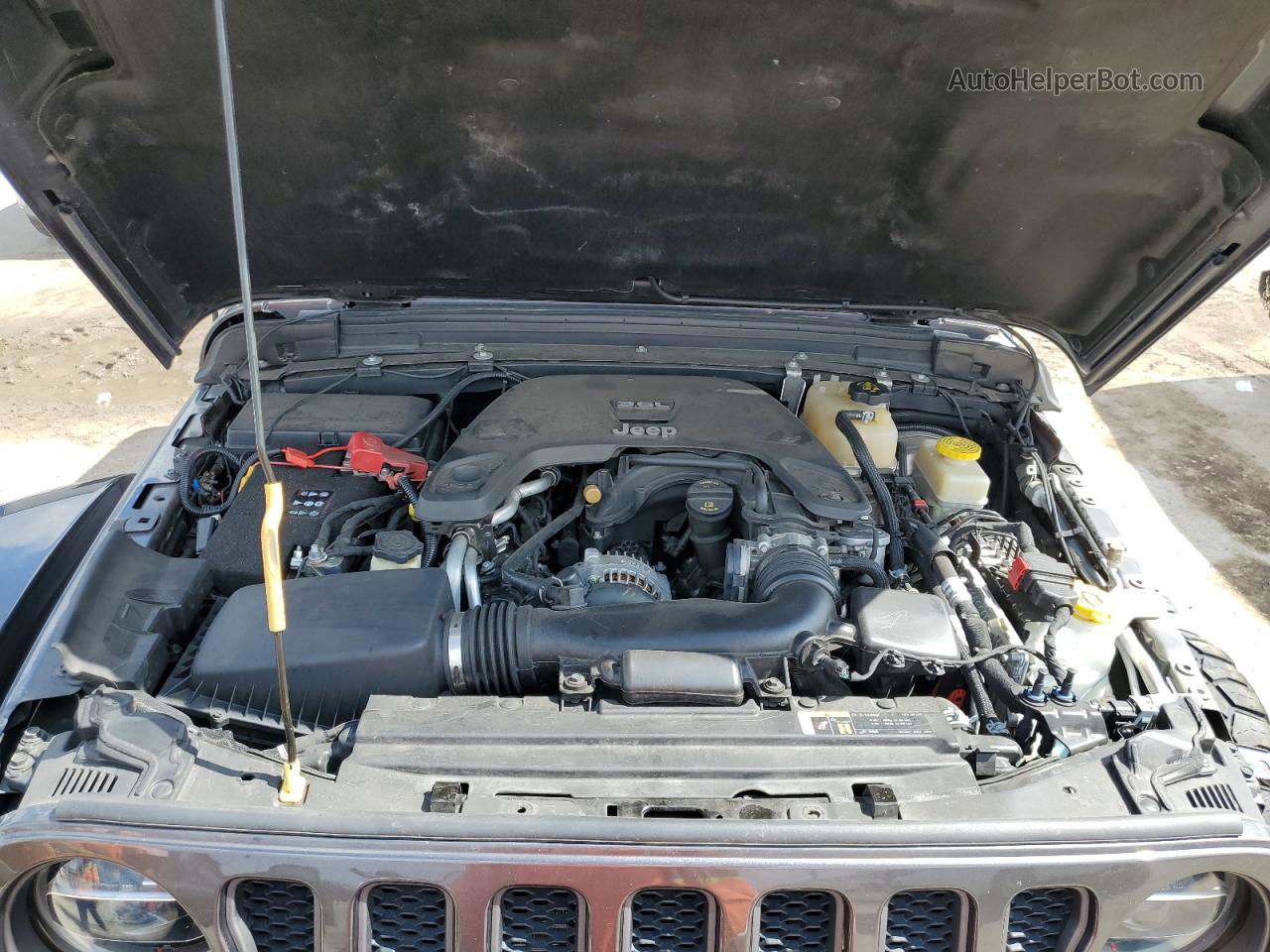 2019 Jeep Wrangler Unlimited Rubicon Gray vin: 1C4HJXFG5KW575272