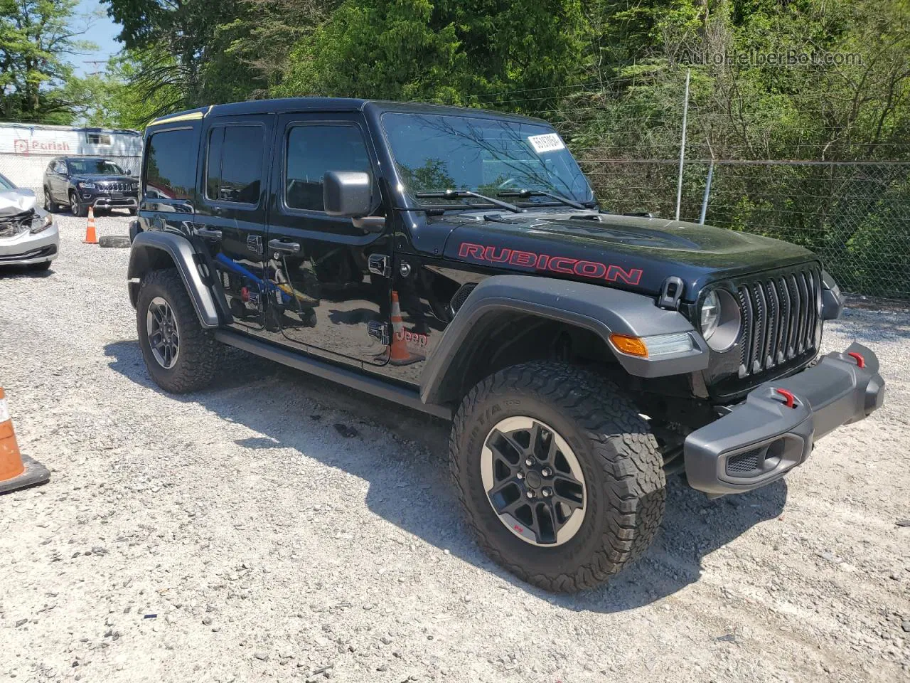 2019 Jeep Wrangler Unlimited Rubicon Black vin: 1C4HJXFG9KW568034