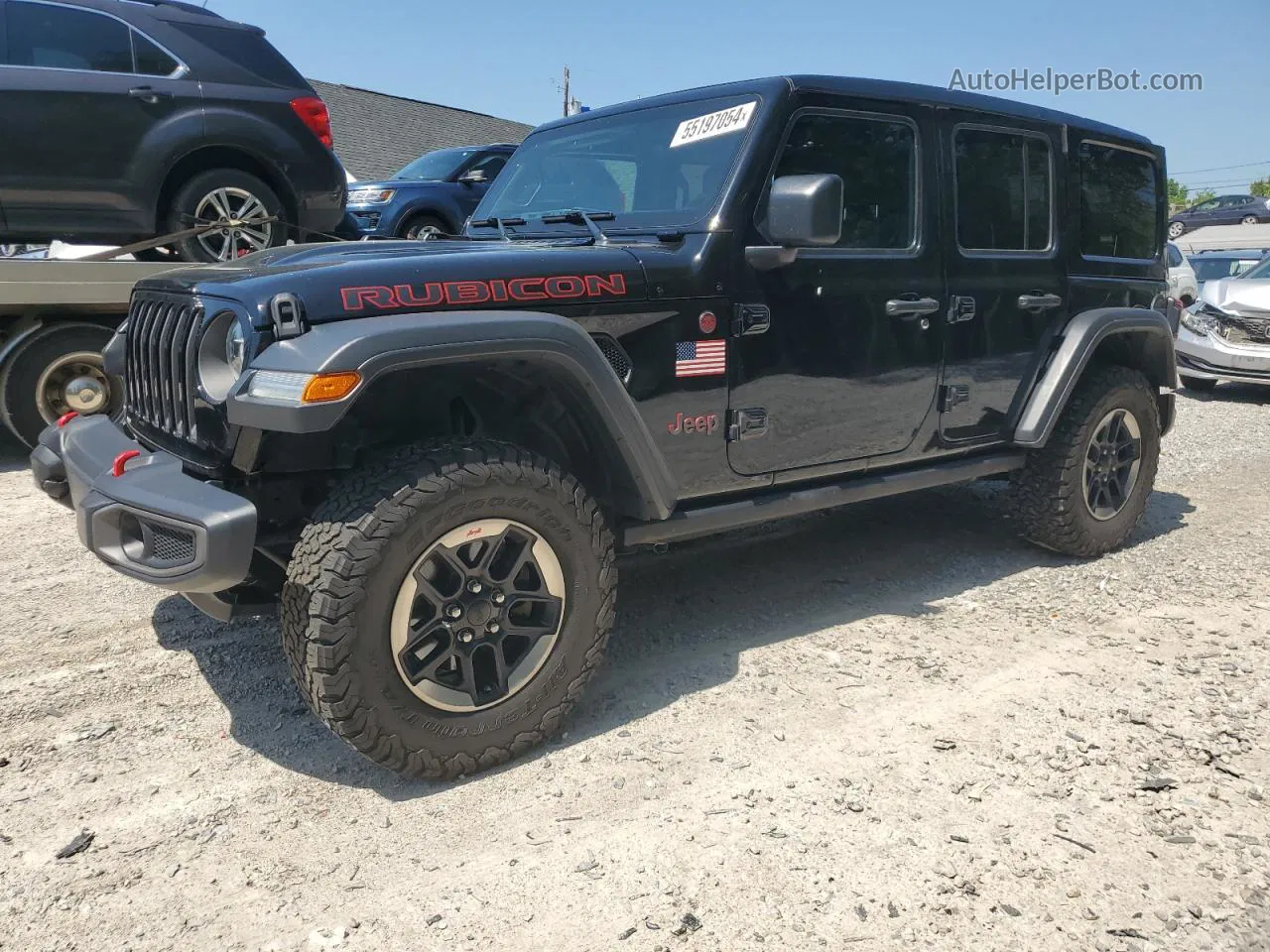 2019 Jeep Wrangler Unlimited Rubicon Black vin: 1C4HJXFG9KW568034