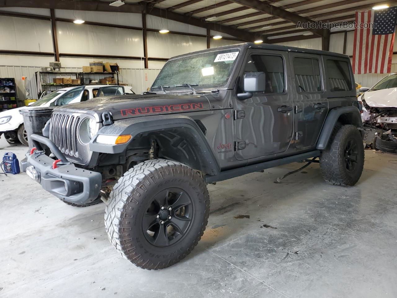 2019 Jeep Wrangler Unlimited Rubicon Charcoal vin: 1C4HJXFG9KW589935