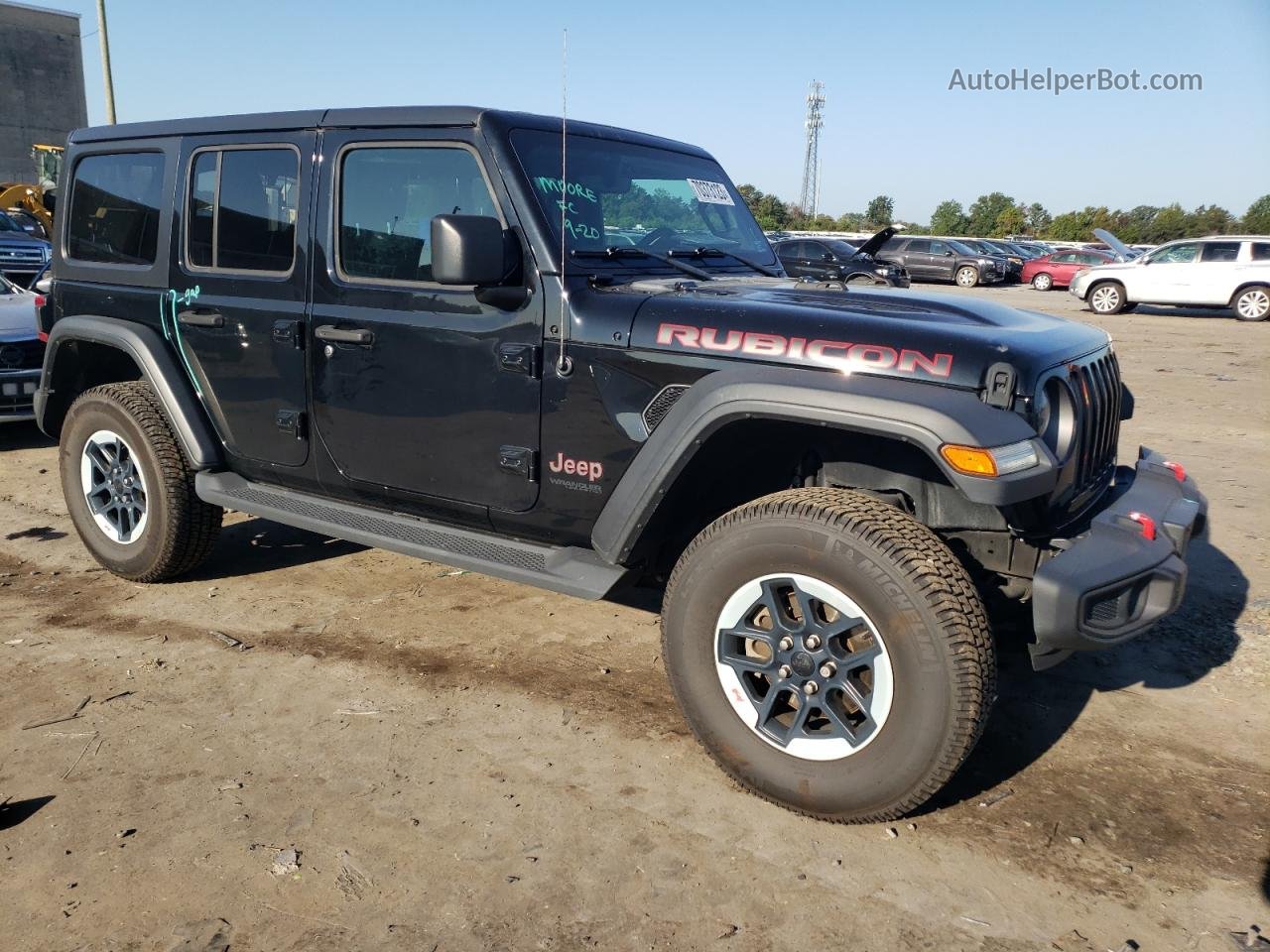 2019 Jeep Wrangler Unlimited Rubicon Black vin: 1C4HJXFG9KW662656