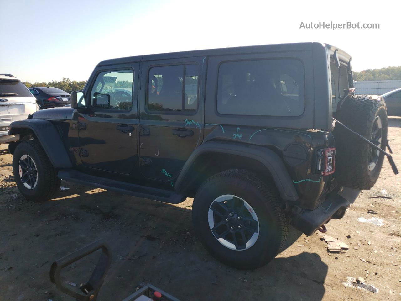 2019 Jeep Wrangler Unlimited Rubicon Black vin: 1C4HJXFG9KW662656