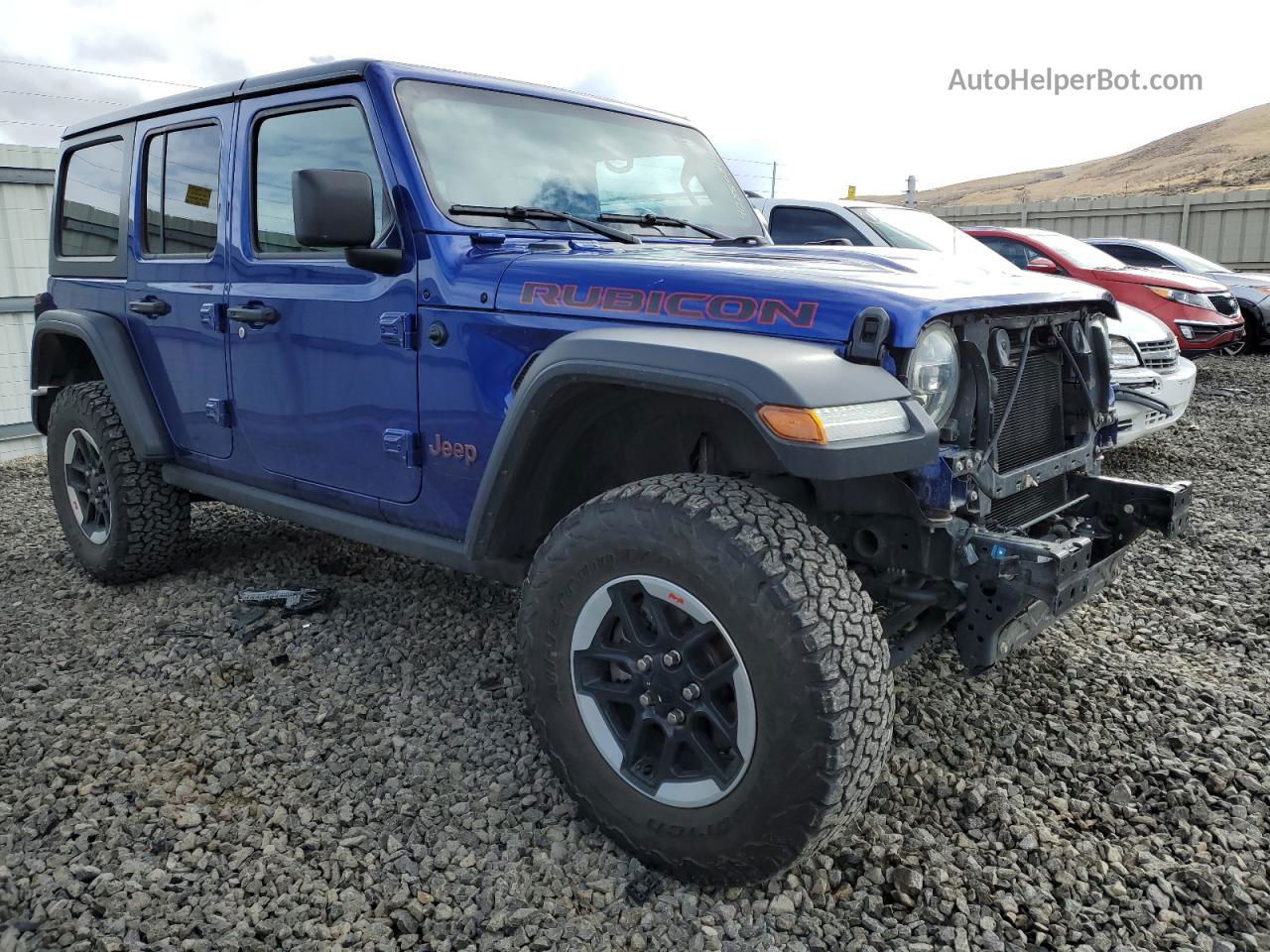 2019 Jeep Wrangler Unlimited Rubicon Blue vin: 1C4HJXFGXKW619749