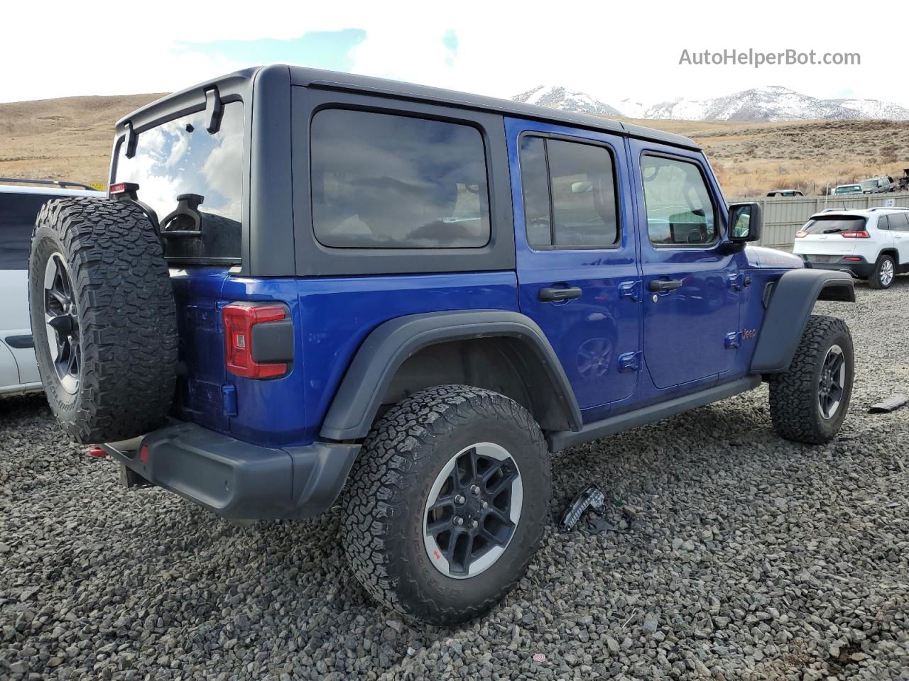 2019 Jeep Wrangler Unlimited Rubicon Blue vin: 1C4HJXFGXKW619749