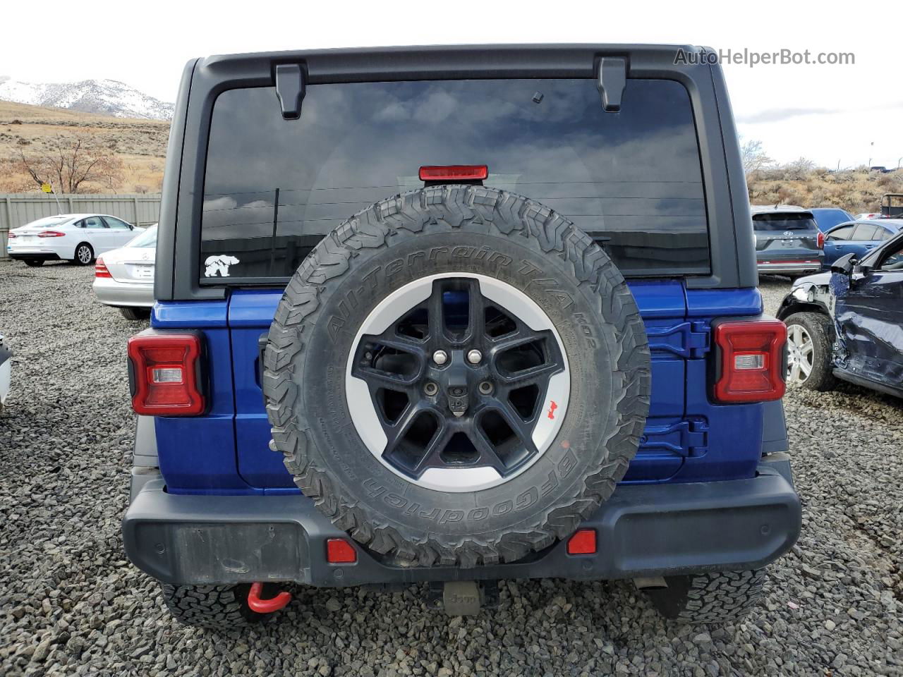 2019 Jeep Wrangler Unlimited Rubicon Blue vin: 1C4HJXFGXKW619749