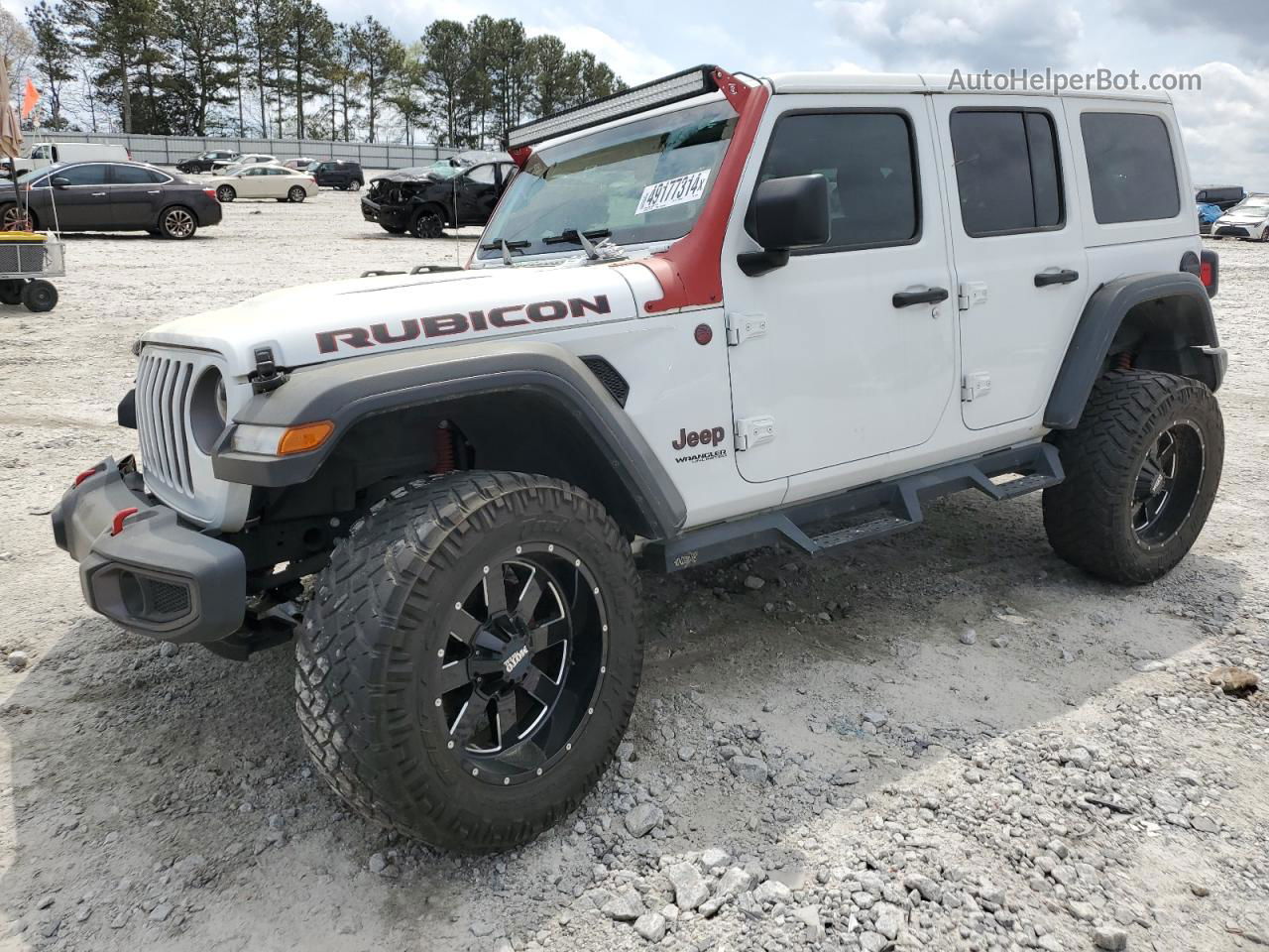 2019 Jeep Wrangler Unlimited Rubicon White vin: 1C4HJXFN0KW545594