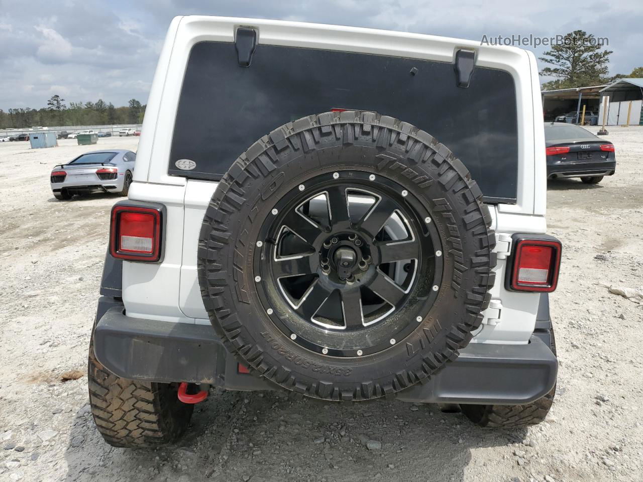 2019 Jeep Wrangler Unlimited Rubicon White vin: 1C4HJXFN0KW545594