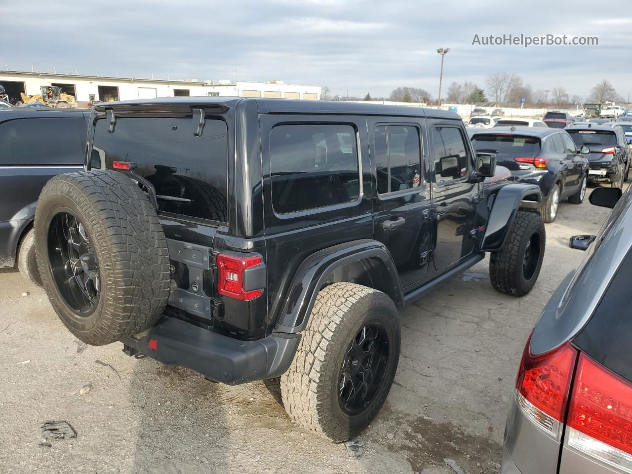 2019 Jeep Wrangler Unlimited Rubicon Black vin: 1C4HJXFN0KW612985