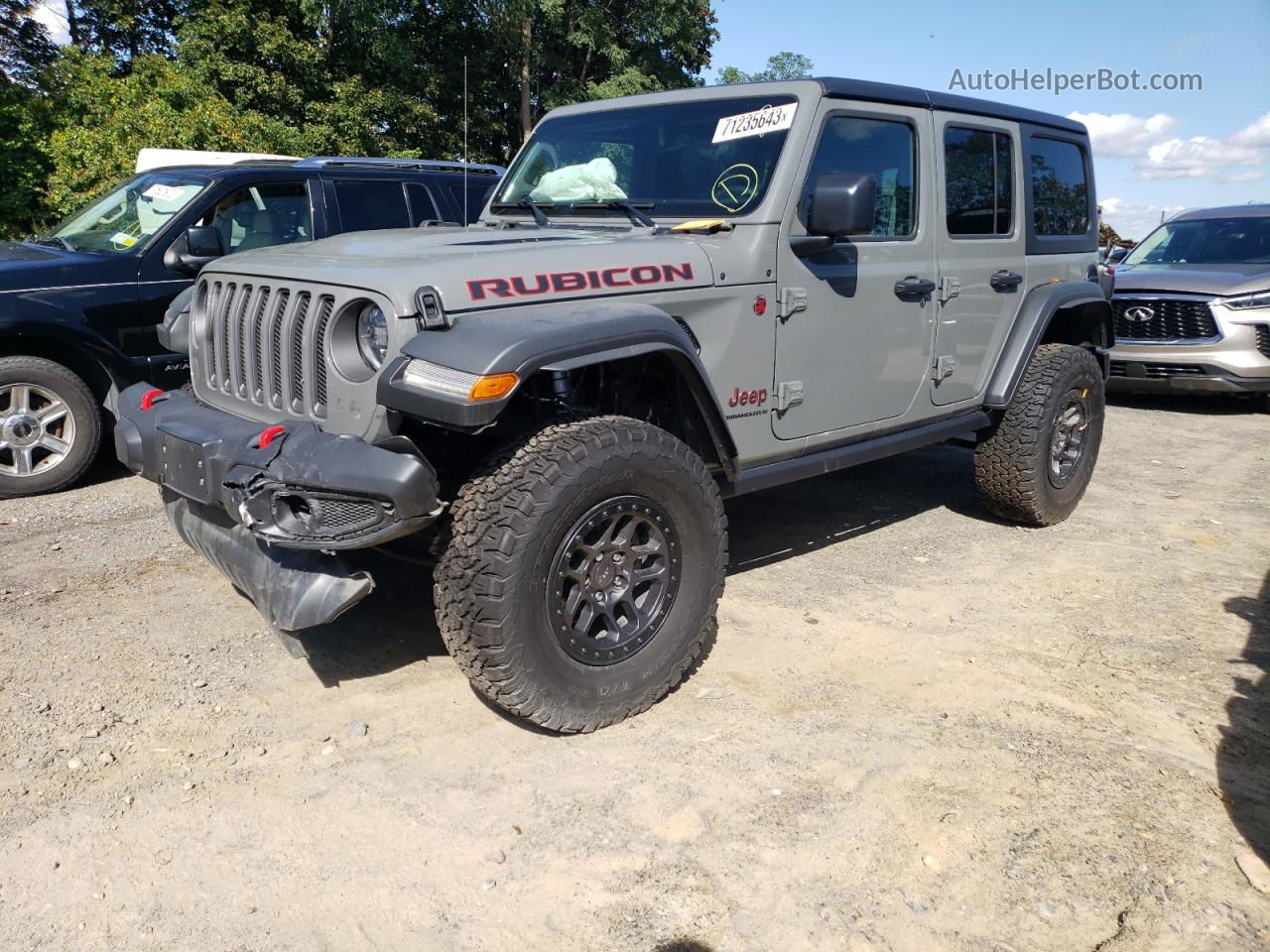 2023 Jeep Wrangler Rubicon Gray vin: 1C4HJXFN0PW519312