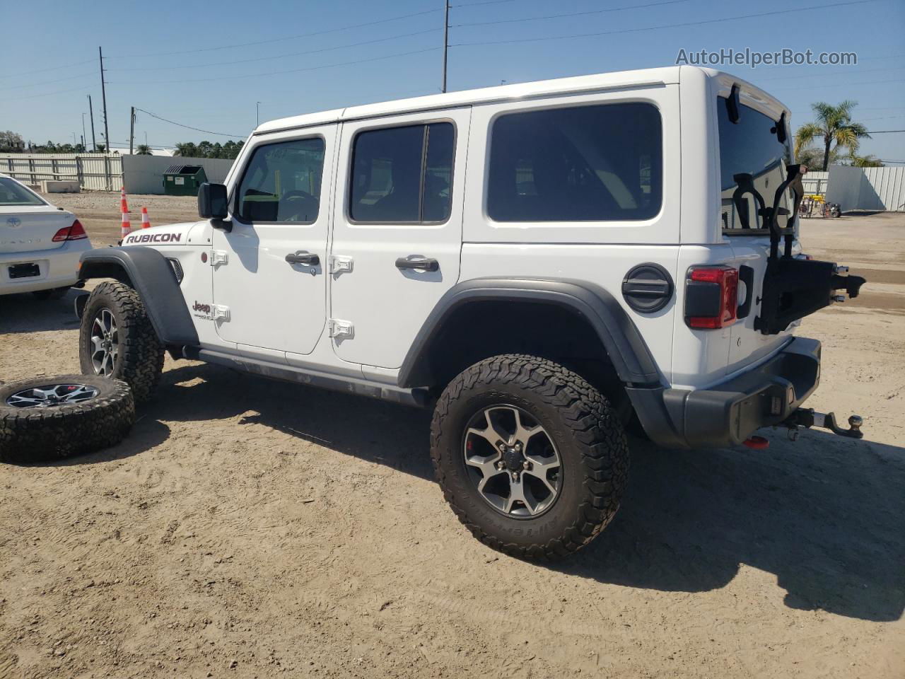 2019 Jeep Wrangler Unlimited Rubicon Белый vin: 1C4HJXFN1KW585442