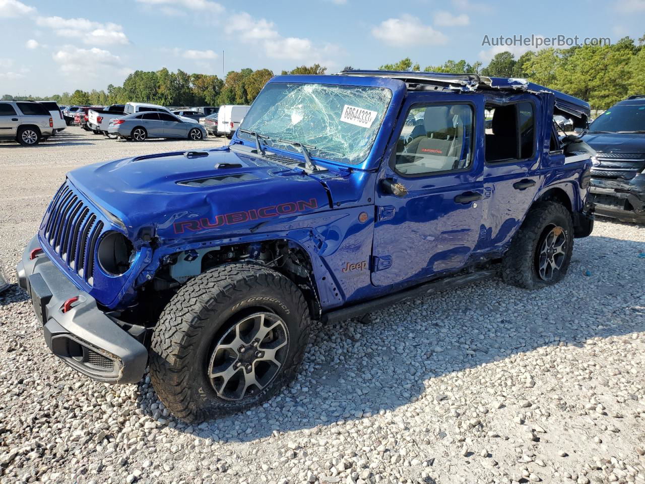 2019 Jeep Wrangler Unlimited Rubicon Blue vin: 1C4HJXFN2KW562266