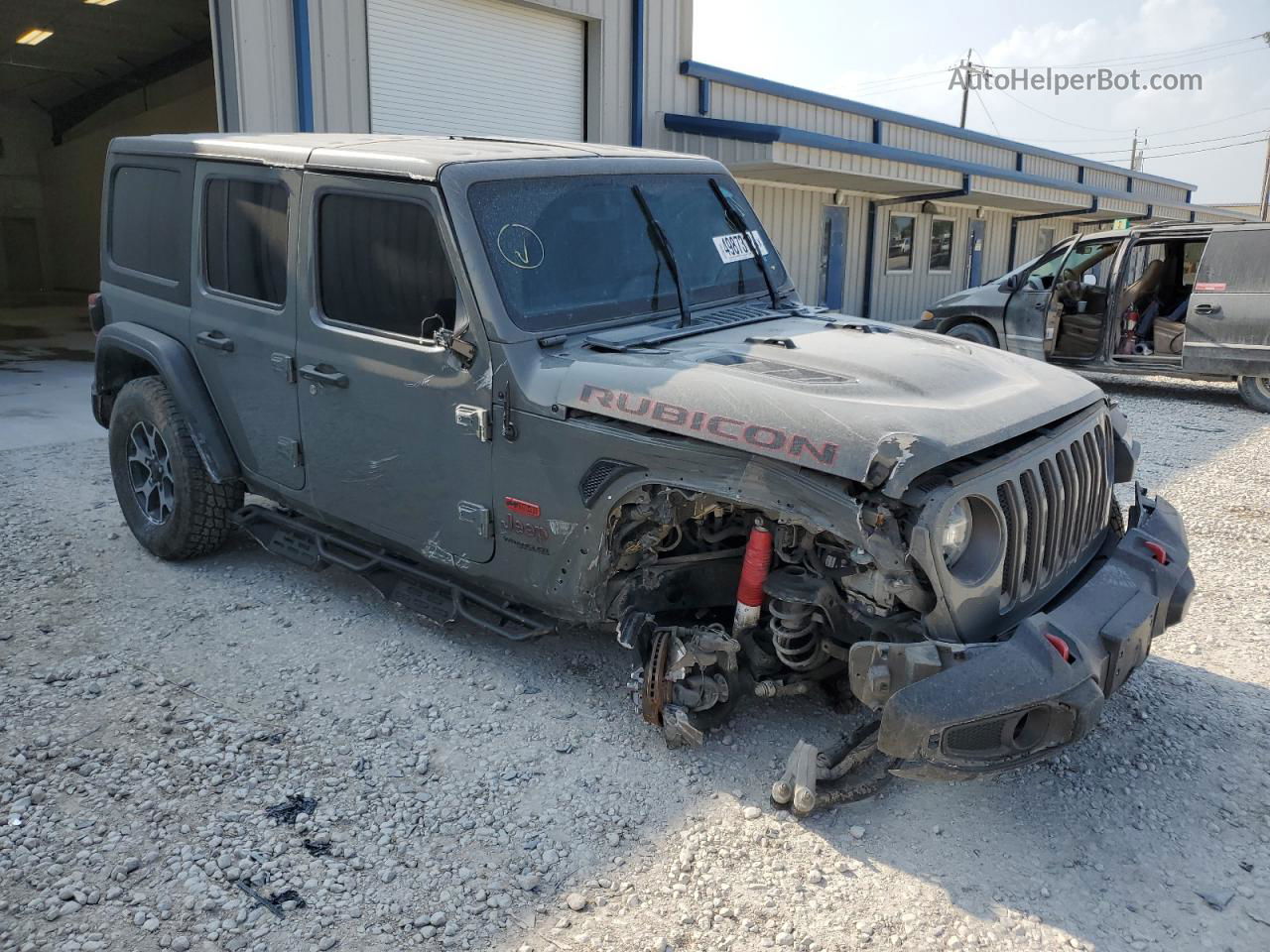 2019 Jeep Wrangler Unlimited Rubicon Gray vin: 1C4HJXFN3KW603133