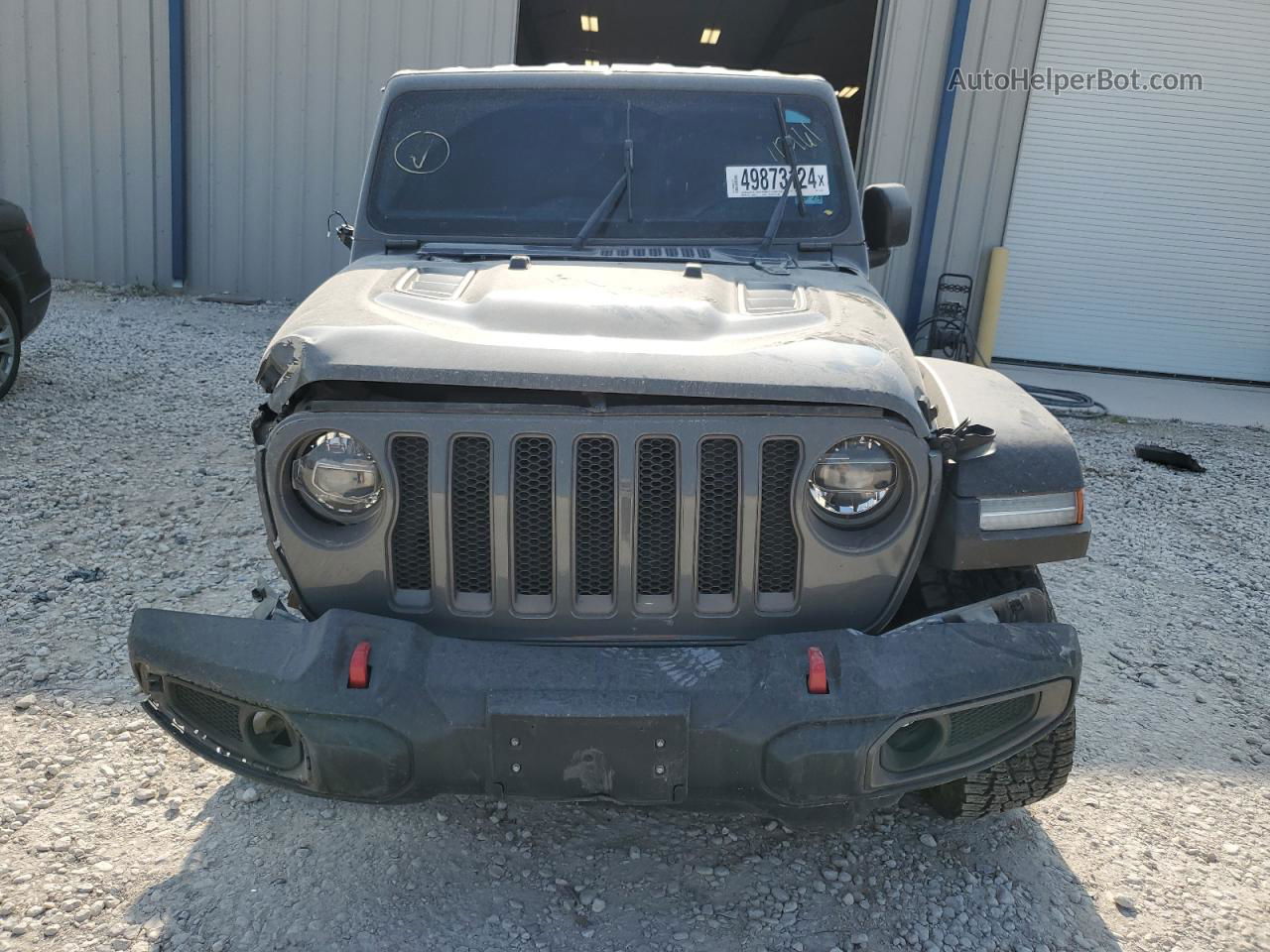 2019 Jeep Wrangler Unlimited Rubicon Gray vin: 1C4HJXFN3KW603133