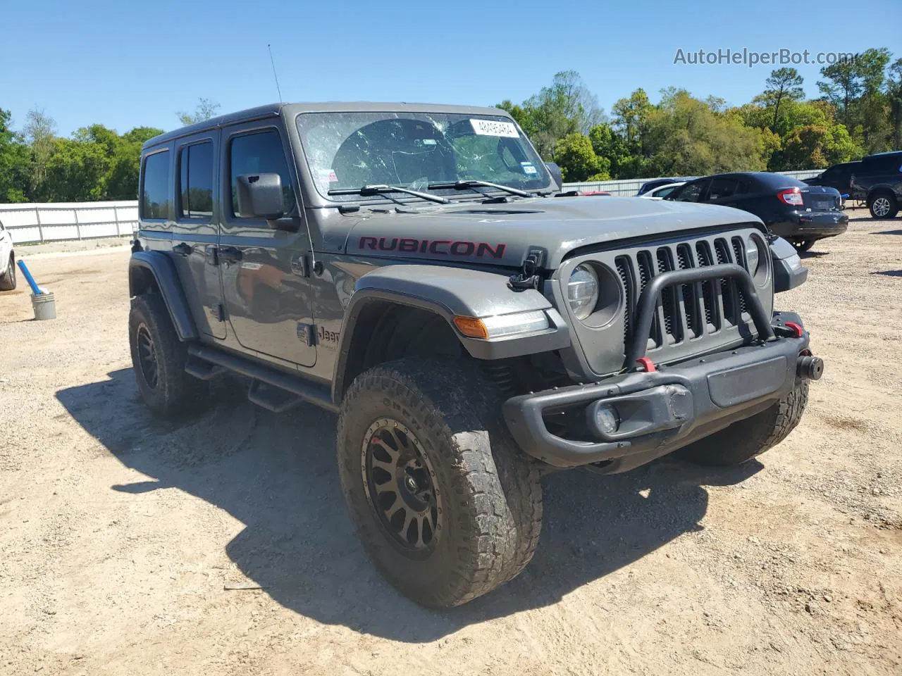 2019 Jeep Wrangler Unlimited Rubicon Gray vin: 1C4HJXFN4KW539992