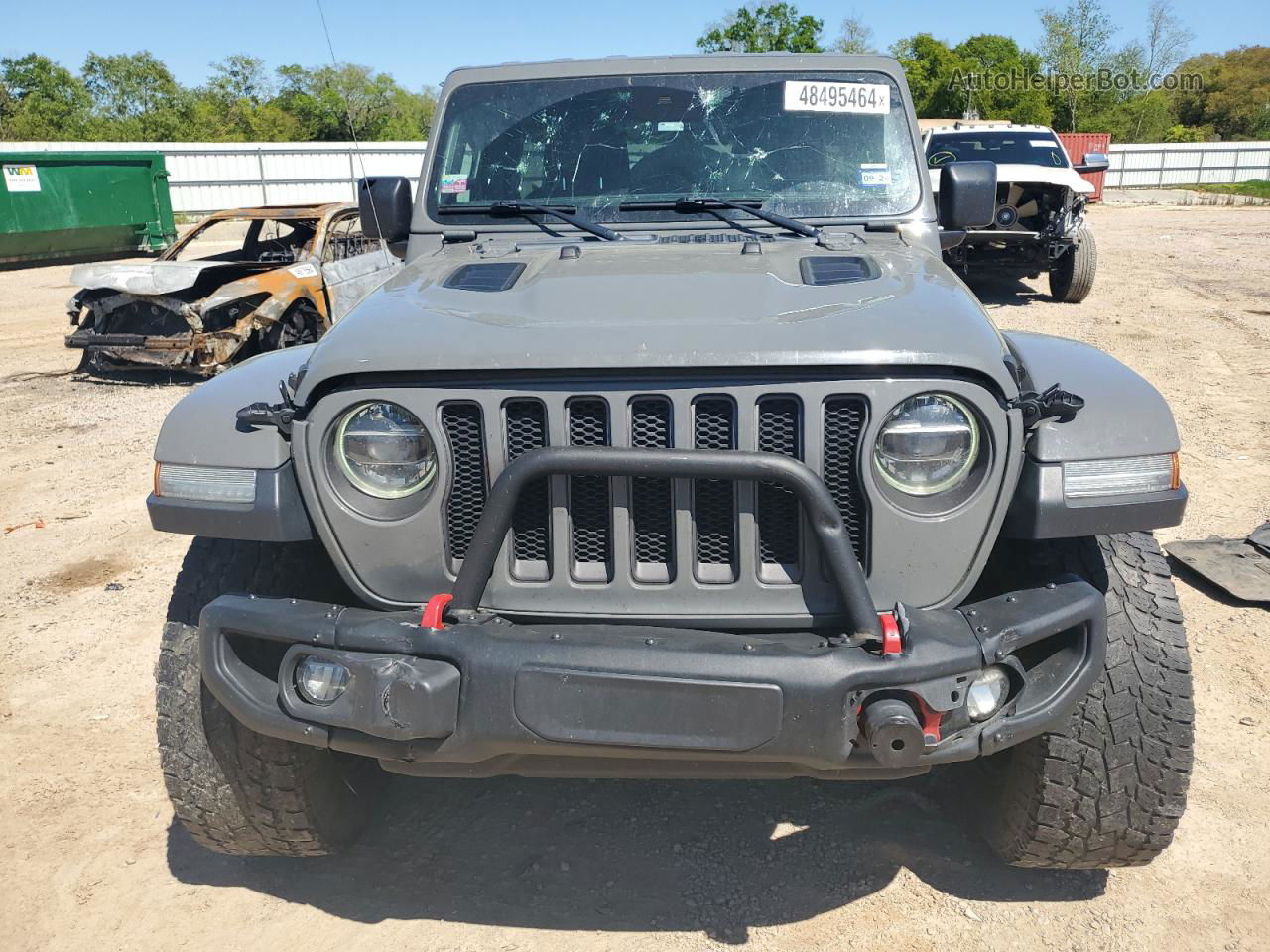 2019 Jeep Wrangler Unlimited Rubicon Gray vin: 1C4HJXFN4KW539992