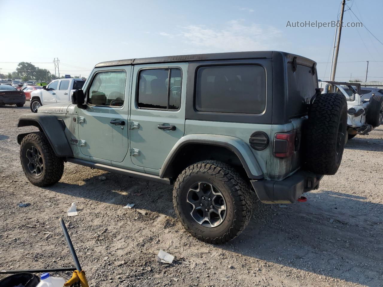 2023 Jeep Wrangler Rubicon Green vin: 1C4HJXFN4PW619378