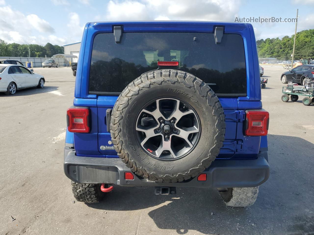 2019 Jeep Wrangler Unlimited Rubicon Синий vin: 1C4HJXFN6KW538701