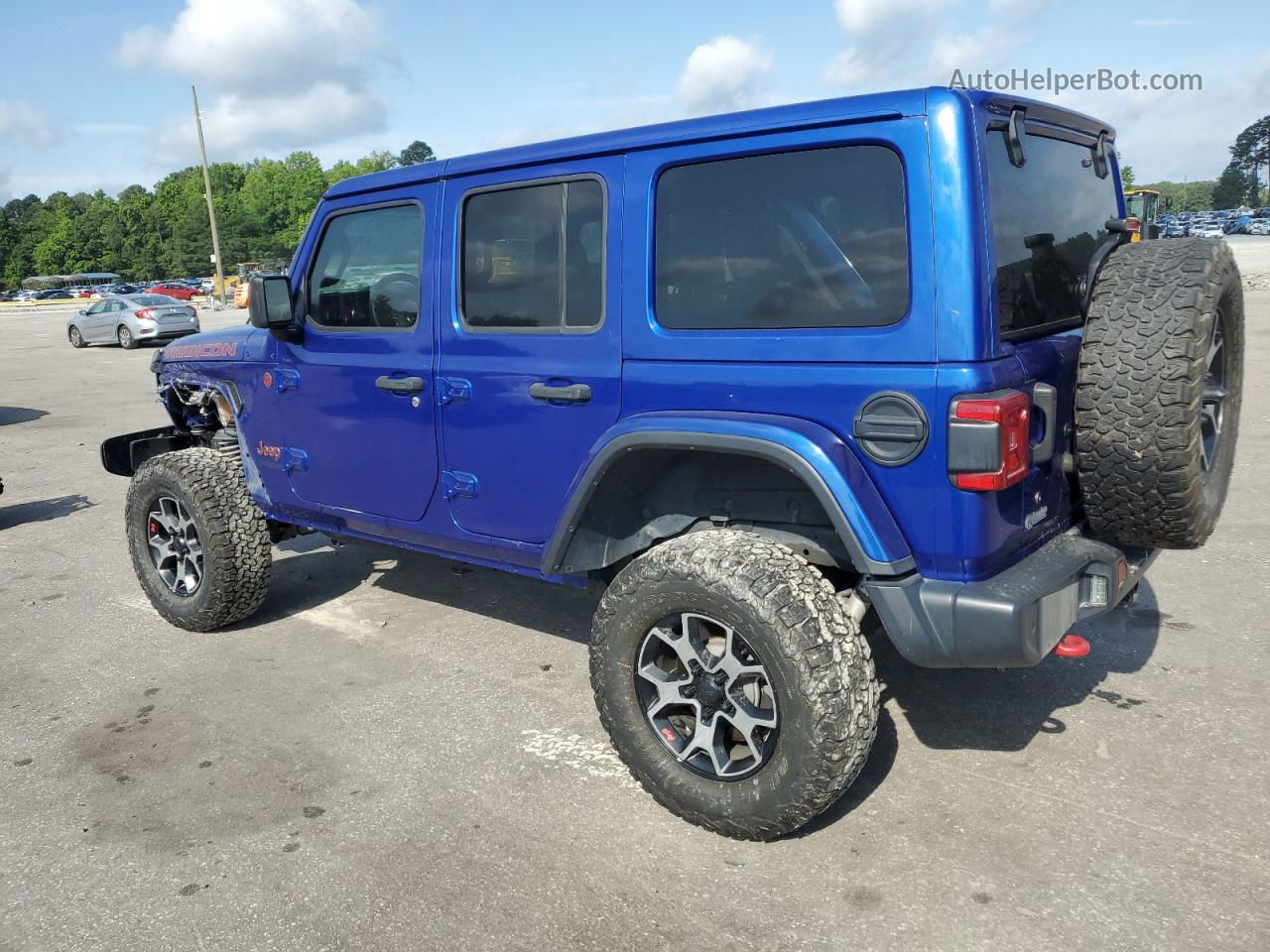 2019 Jeep Wrangler Unlimited Rubicon Синий vin: 1C4HJXFN6KW538701