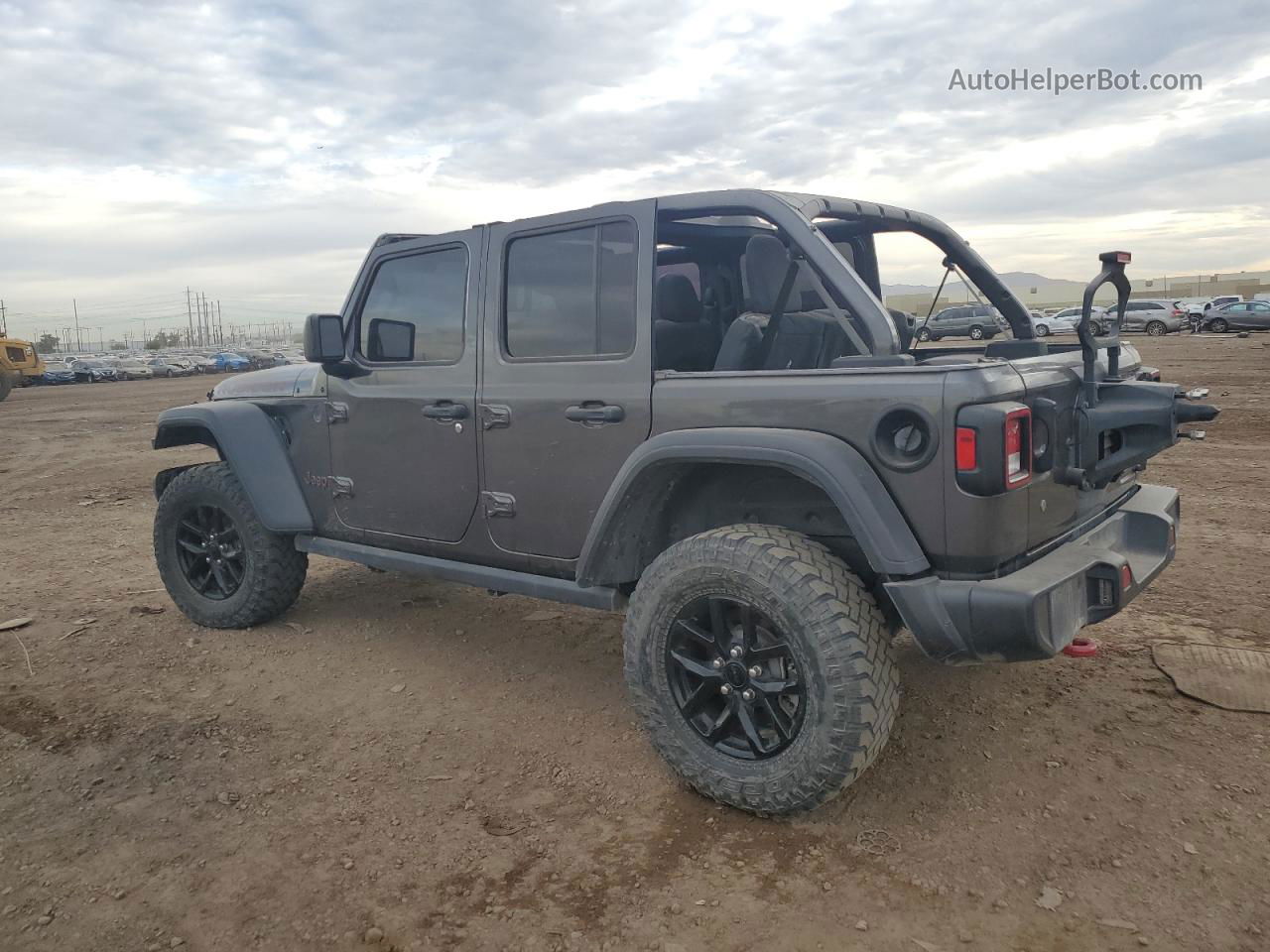 2019 Jeep Wrangler Unlimited Rubicon Gray vin: 1C4HJXFN6KW601277