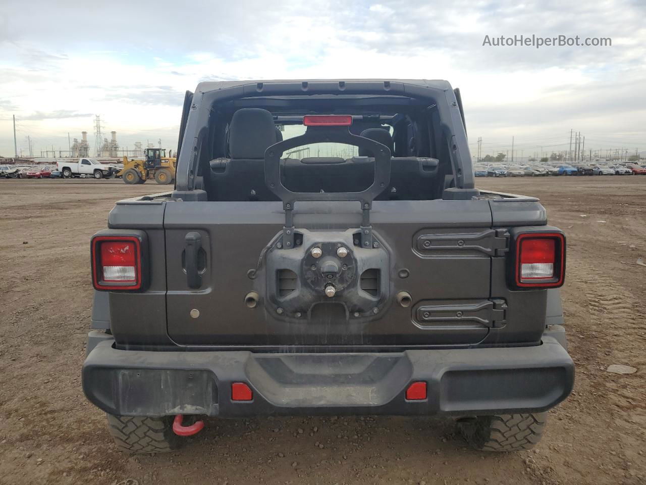 2019 Jeep Wrangler Unlimited Rubicon Gray vin: 1C4HJXFN6KW601277