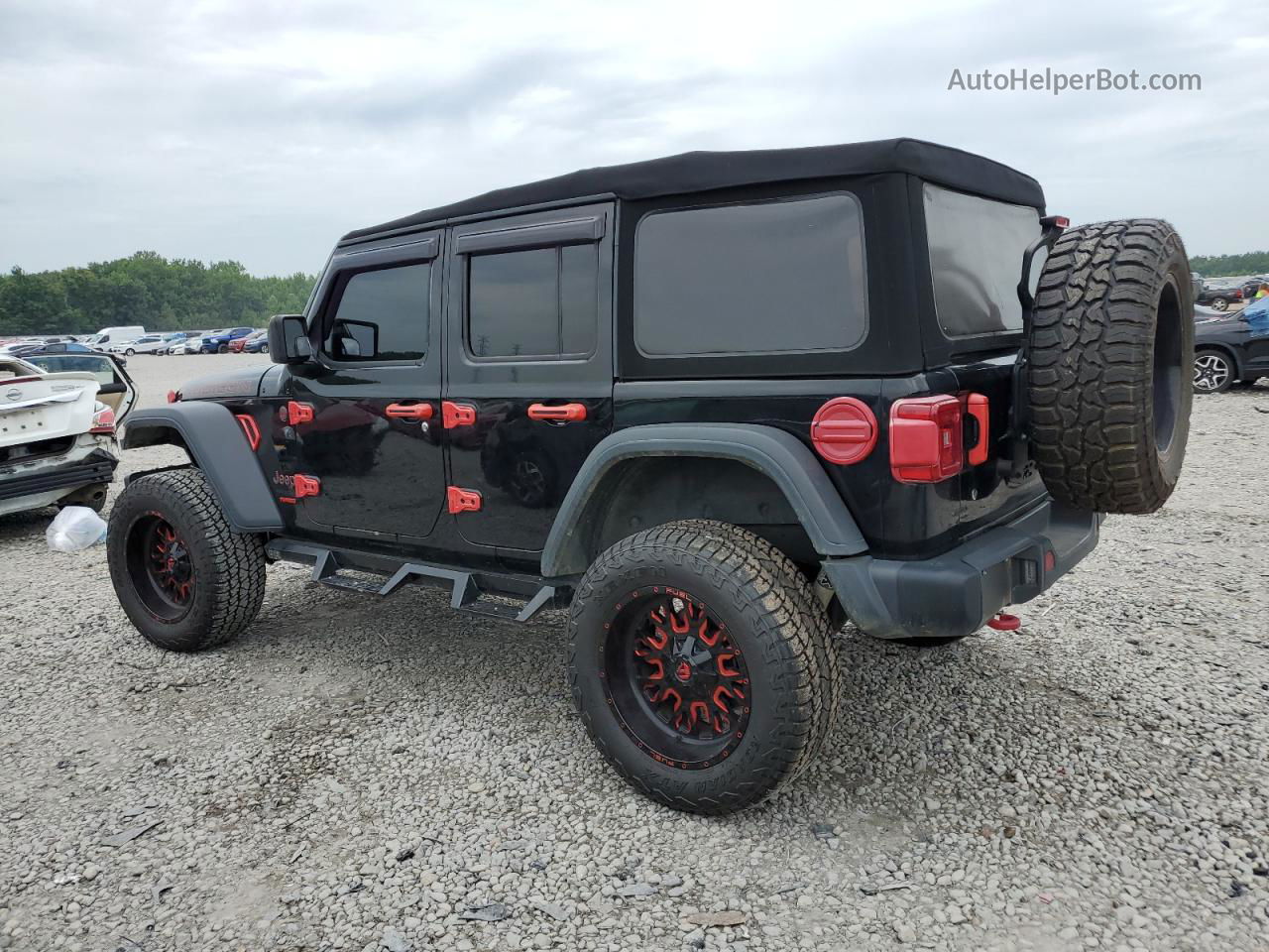 2019 Jeep Wrangler Unlimited Rubicon Black vin: 1C4HJXFN7KW502399