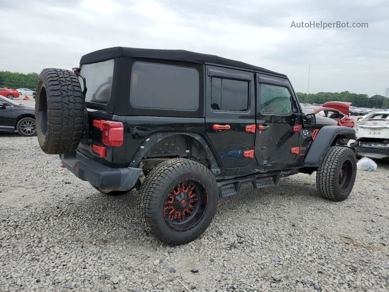 2019 Jeep Wrangler Unlimited Rubicon Черный vin: 1C4HJXFN7KW502399