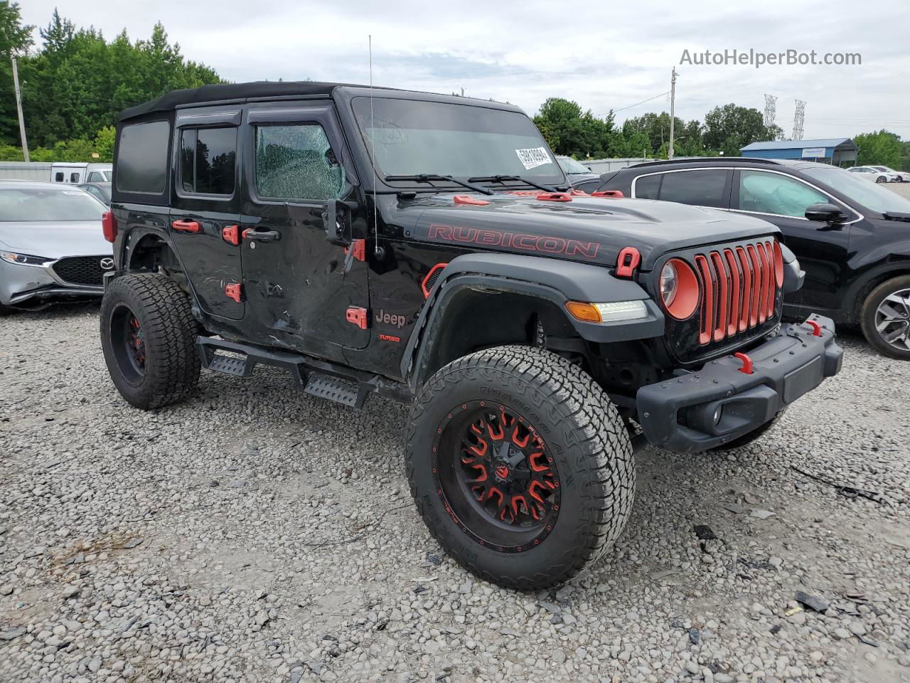 2019 Jeep Wrangler Unlimited Rubicon Black vin: 1C4HJXFN7KW502399