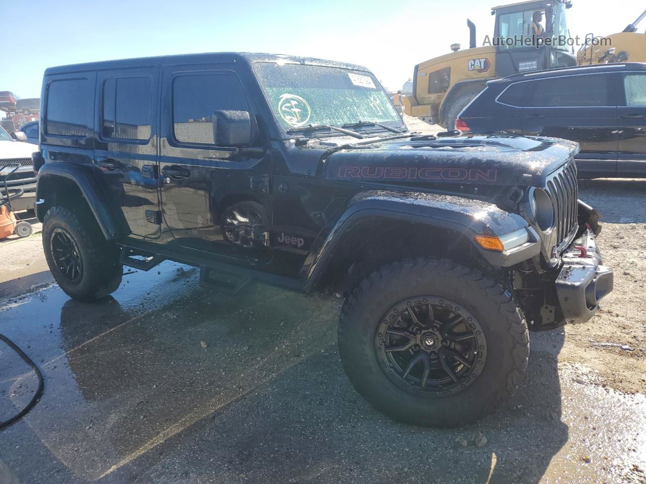 2019 Jeep Wrangler Unlimited Rubicon Black vin: 1C4HJXFN8KW670956