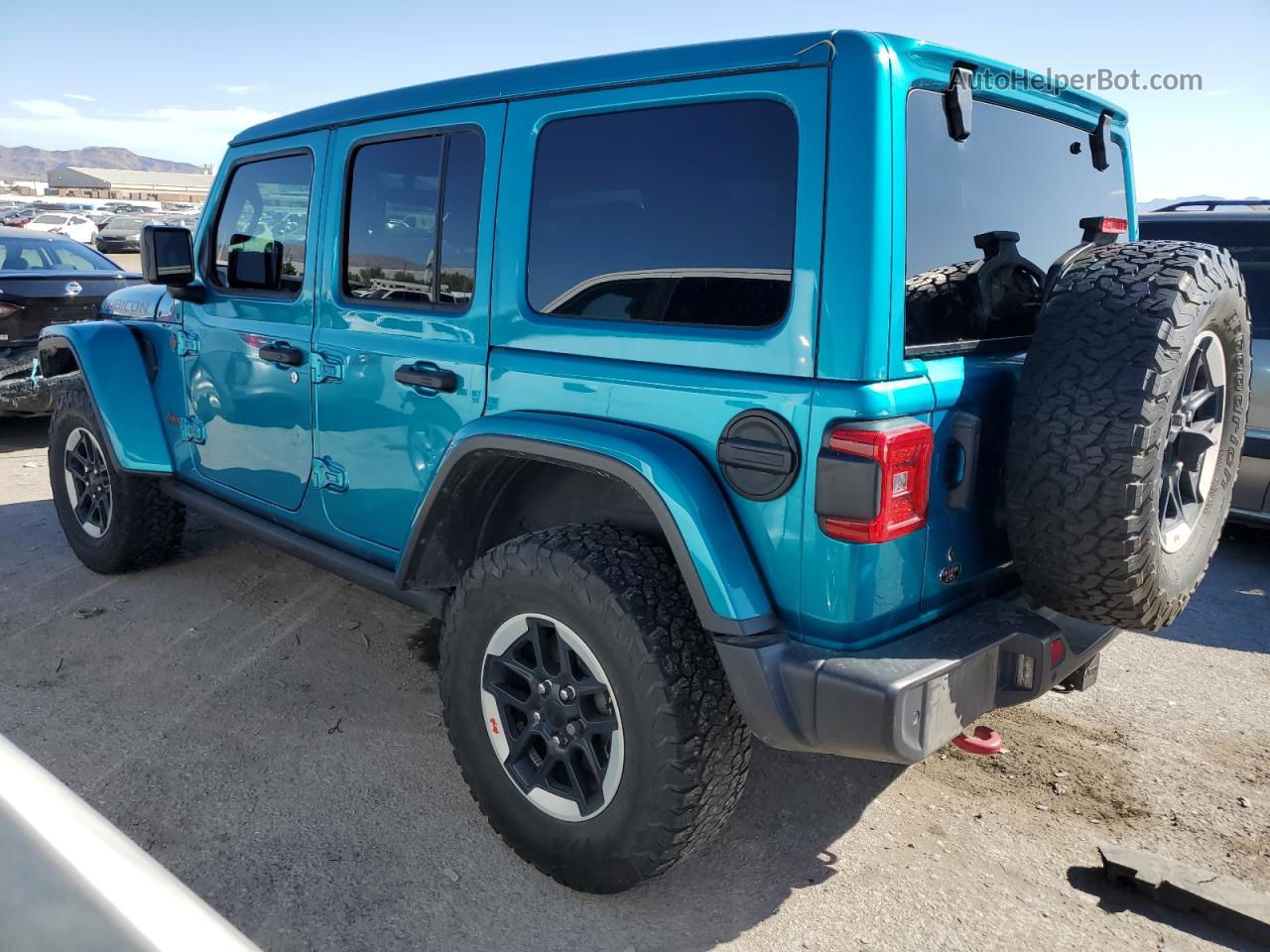 2019 Jeep Wrangler Unlimited Rubicon Blue vin: 1C4HJXFN8KW671119