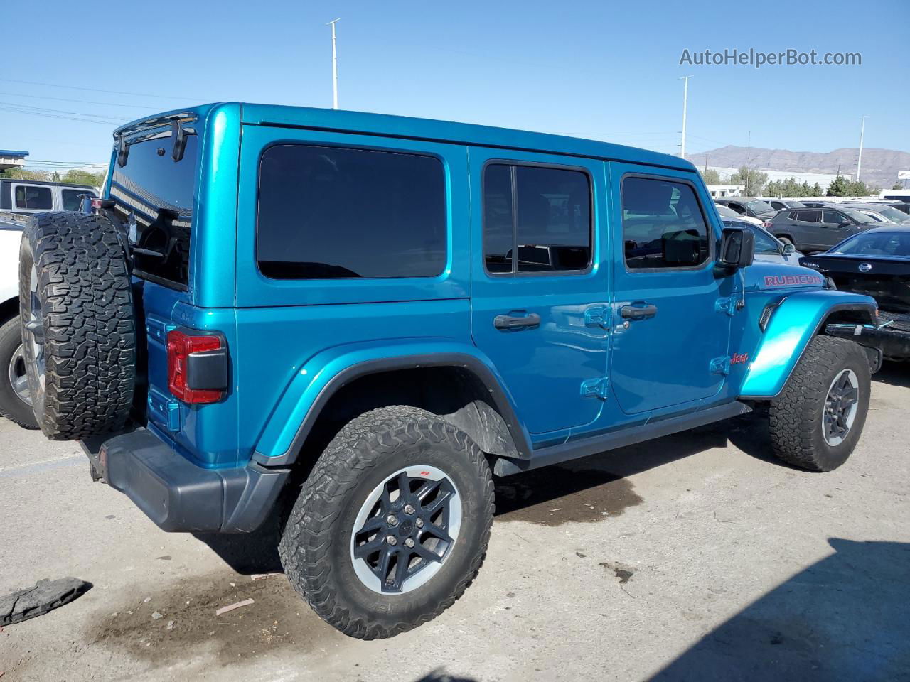 2019 Jeep Wrangler Unlimited Rubicon Blue vin: 1C4HJXFN8KW671119