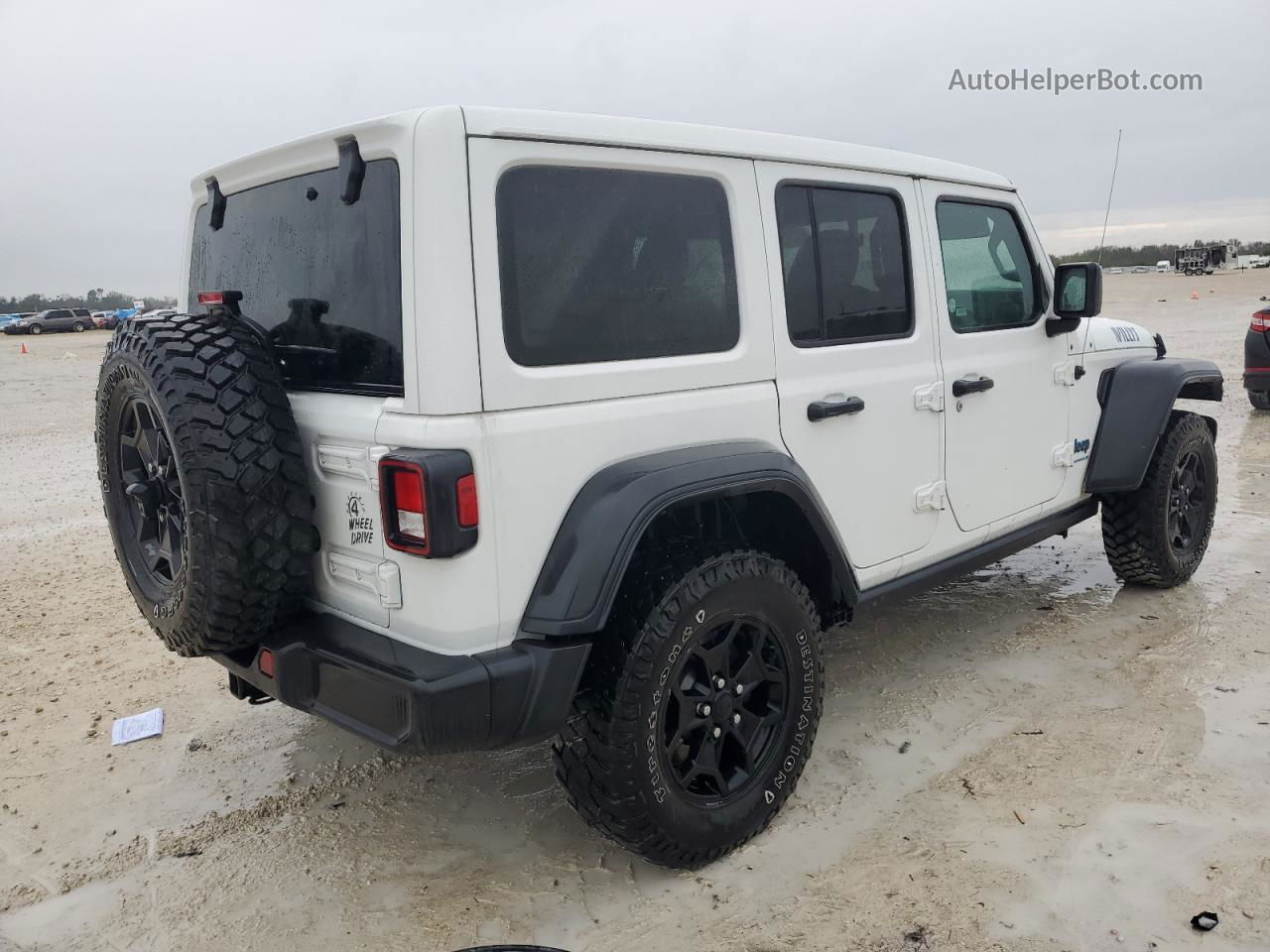 2023 Jeep Wrangler 4xe Белый vin: 1C4JJXN61PW627689