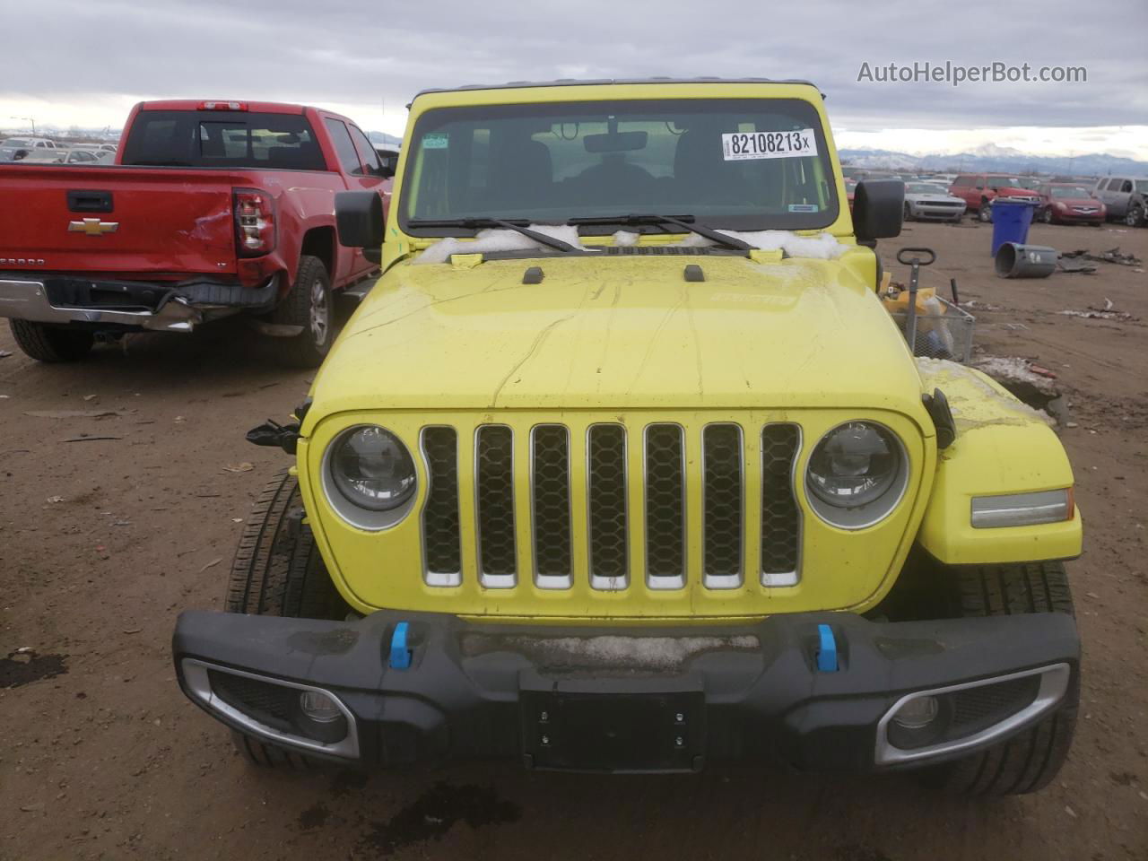 2023 Jeep Wrangler Sahara 4xe Yellow vin: 1C4JJXP60PW553825