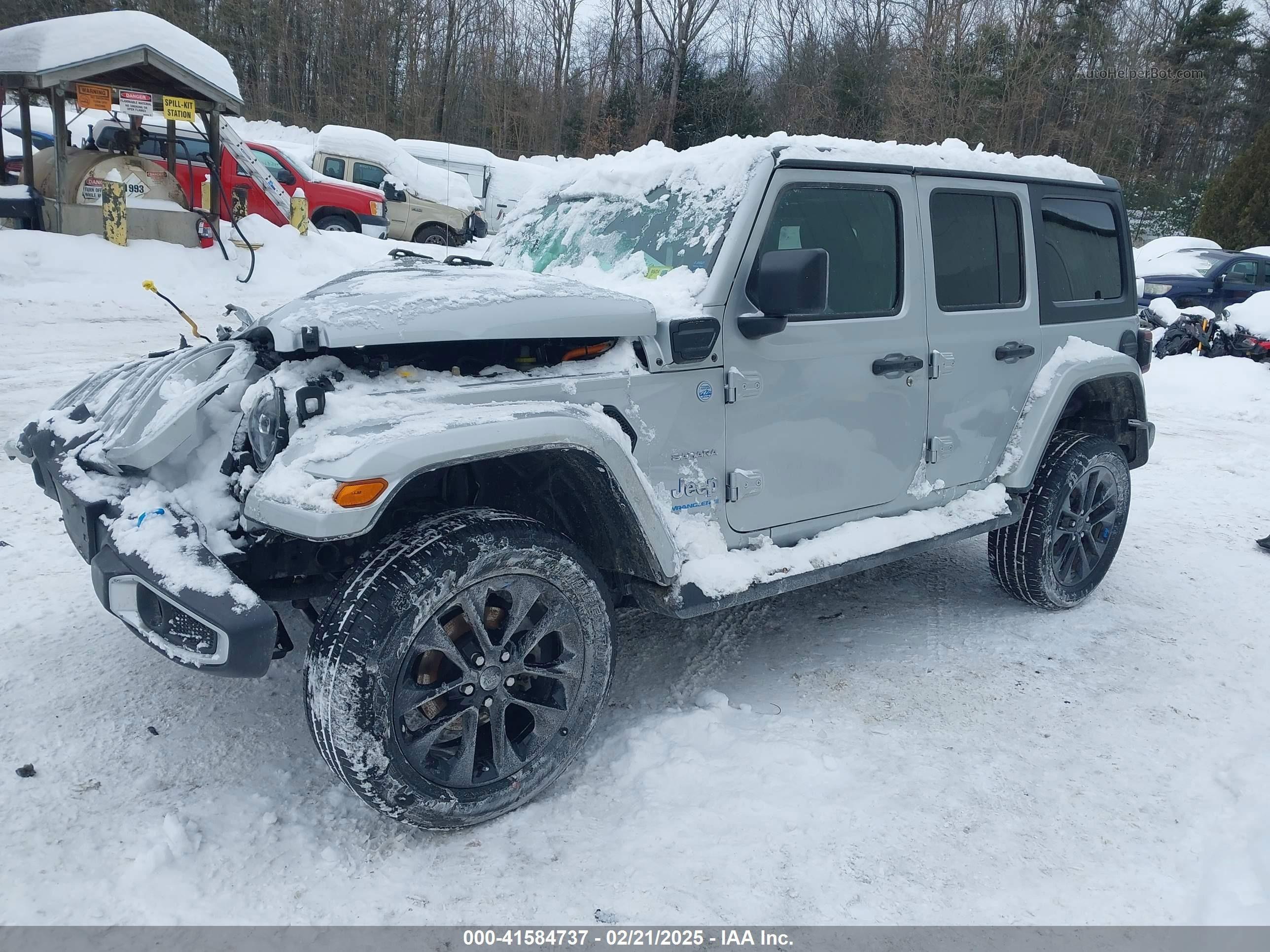 2023 Jeep Wrangler 4xe Sahara 4x4 Silver vin: 1C4JJXP60PW686083