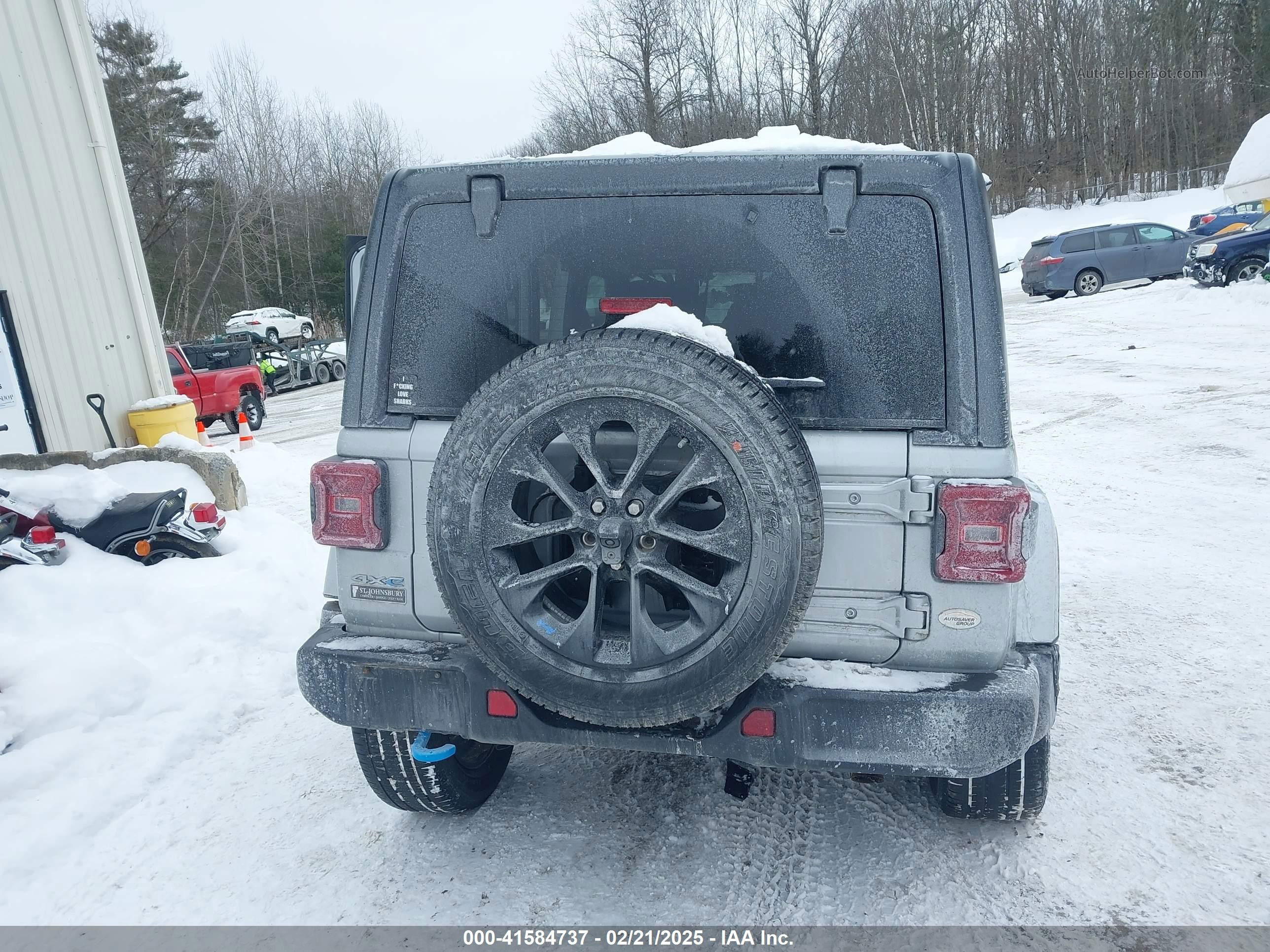 2023 Jeep Wrangler 4xe Sahara 4x4 Silver vin: 1C4JJXP60PW686083